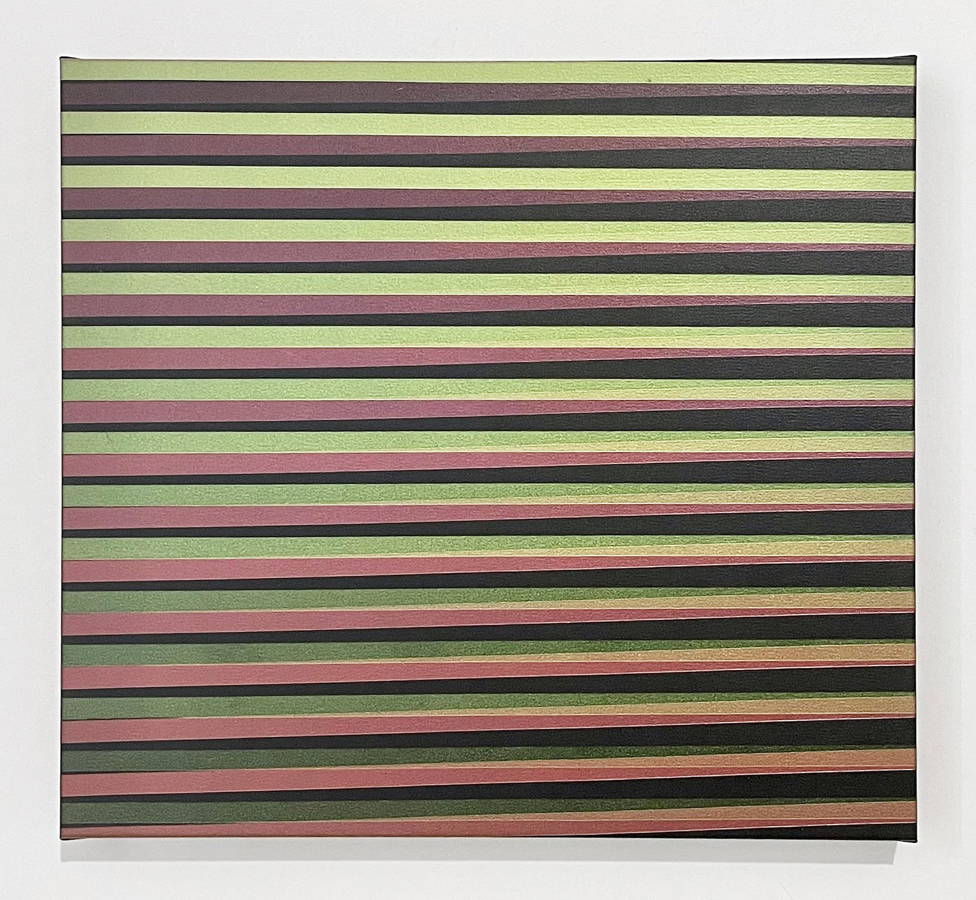 Laurent Galland, "construction répétitive 45", 2022 , acrylique pigments sur toile, 45 x 50 cm, collection particulière