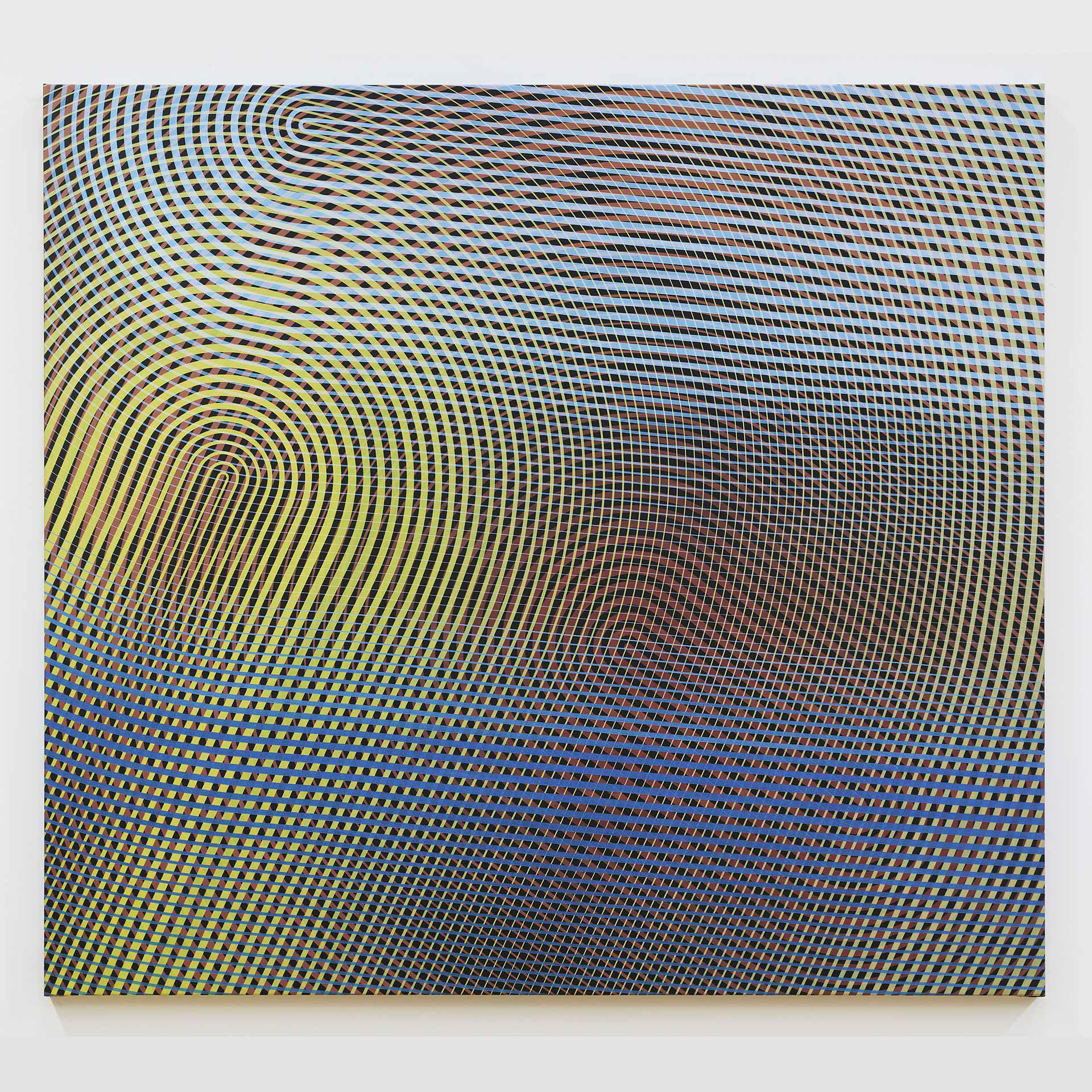 Laurent Galland "Construction répétitive 42", 2022, acrylique sur toile, 150 x 165 cm