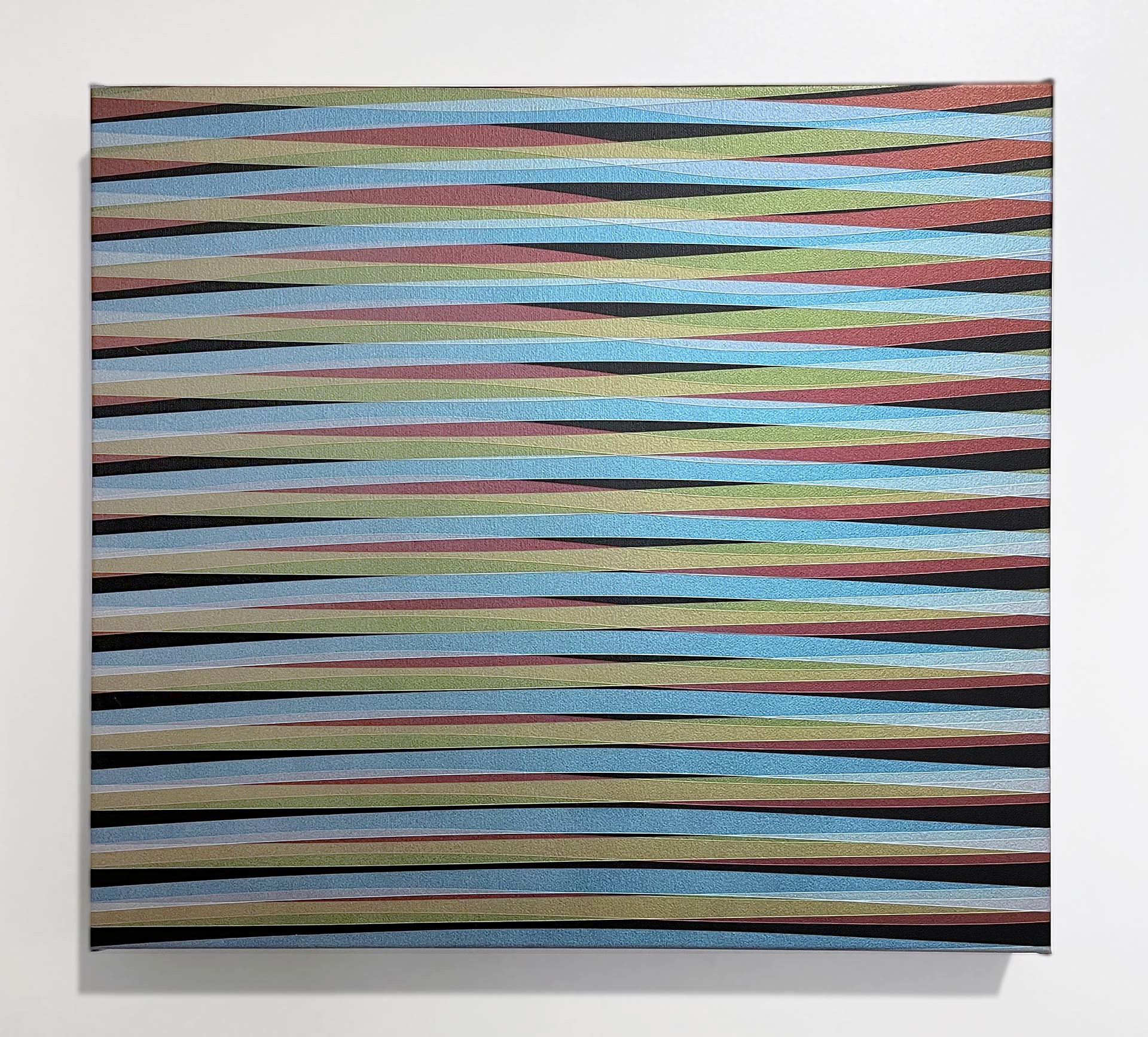 Laurent Galland, "construction répétitive 50", 2022, acrylique sur toile, 45 x 50 cm