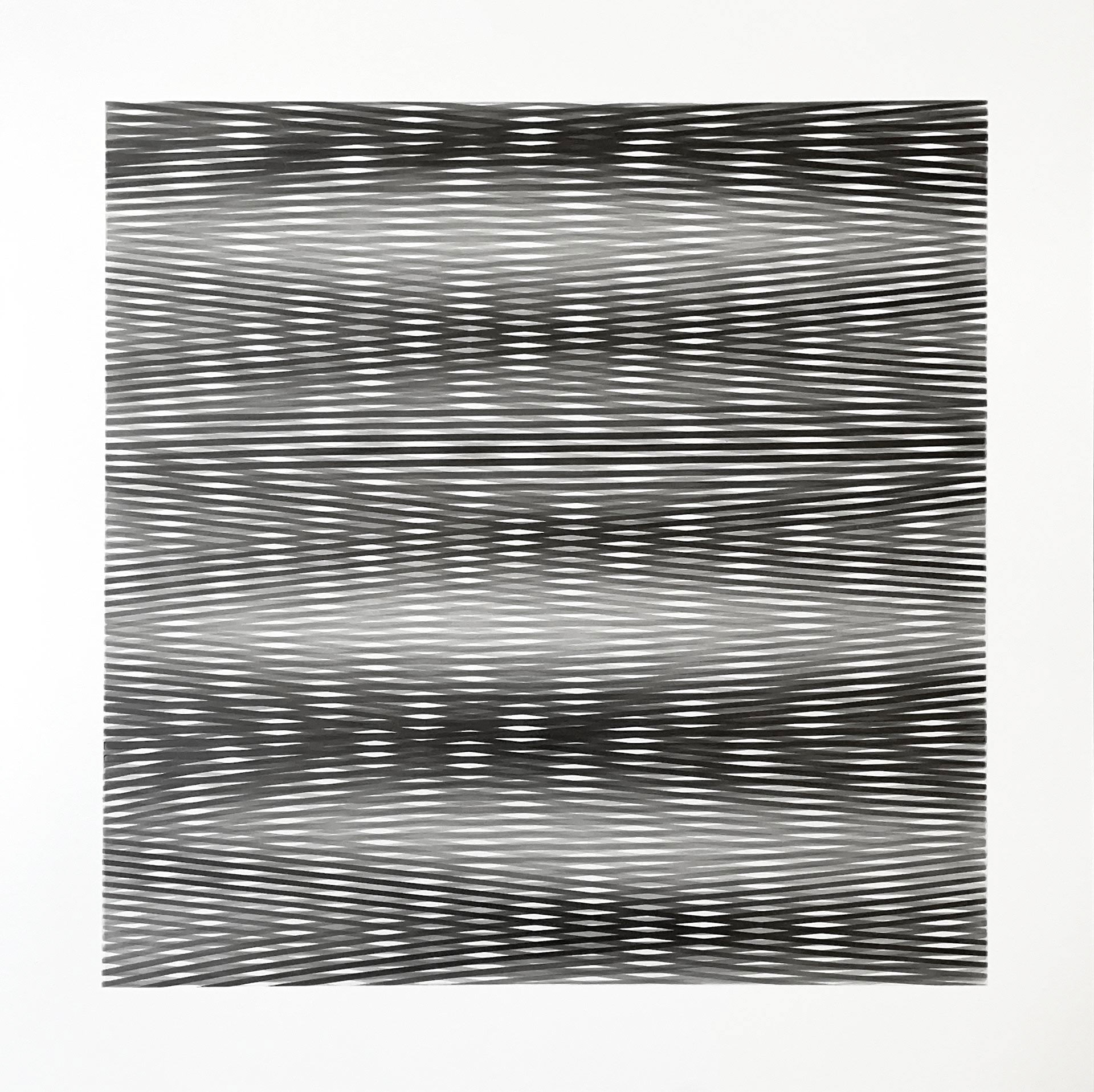 cathodique 6 - graphite sur Dibond - 50 x 50 cm 2024