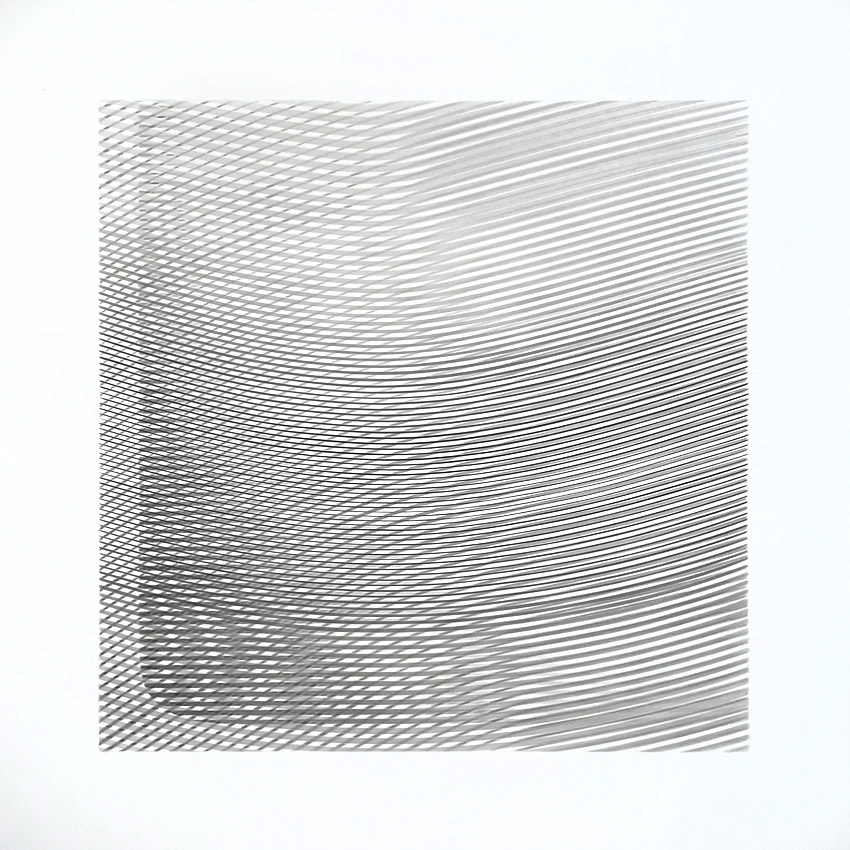 répétitive 20 - graphite sur Dibond - 40 x 40 cm - 2021