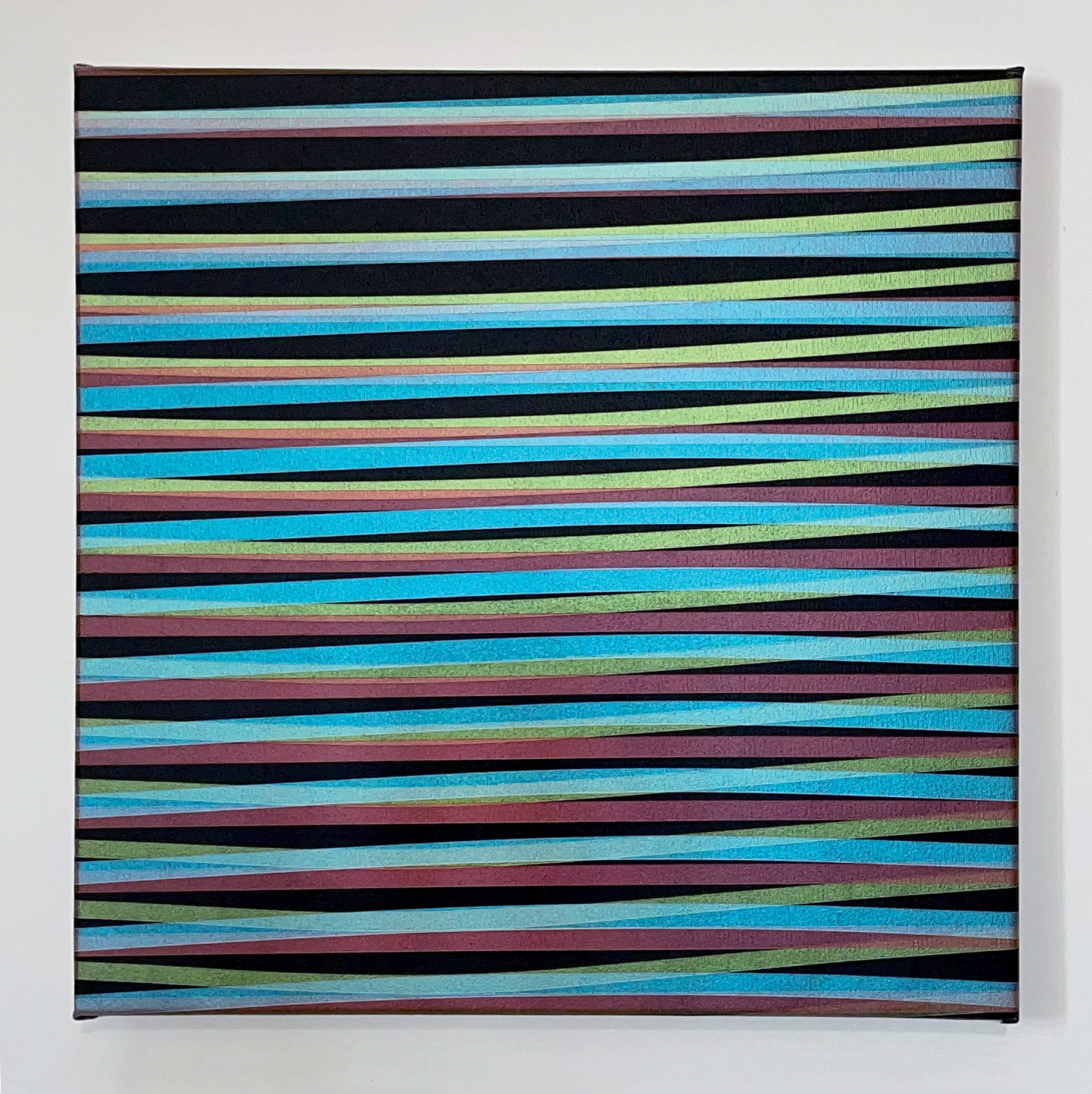 laurent galland "construction répétitive 29", 2022, acrylique sur toile, 40x40cm