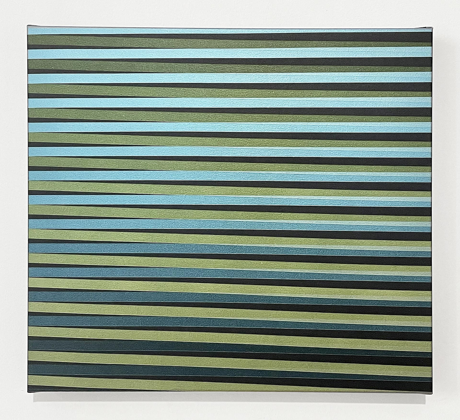 Laurent Galland, "construction répétitive 44", 2022 , acrylique pigments sur toile, 45 x 50 cm, collection particulière