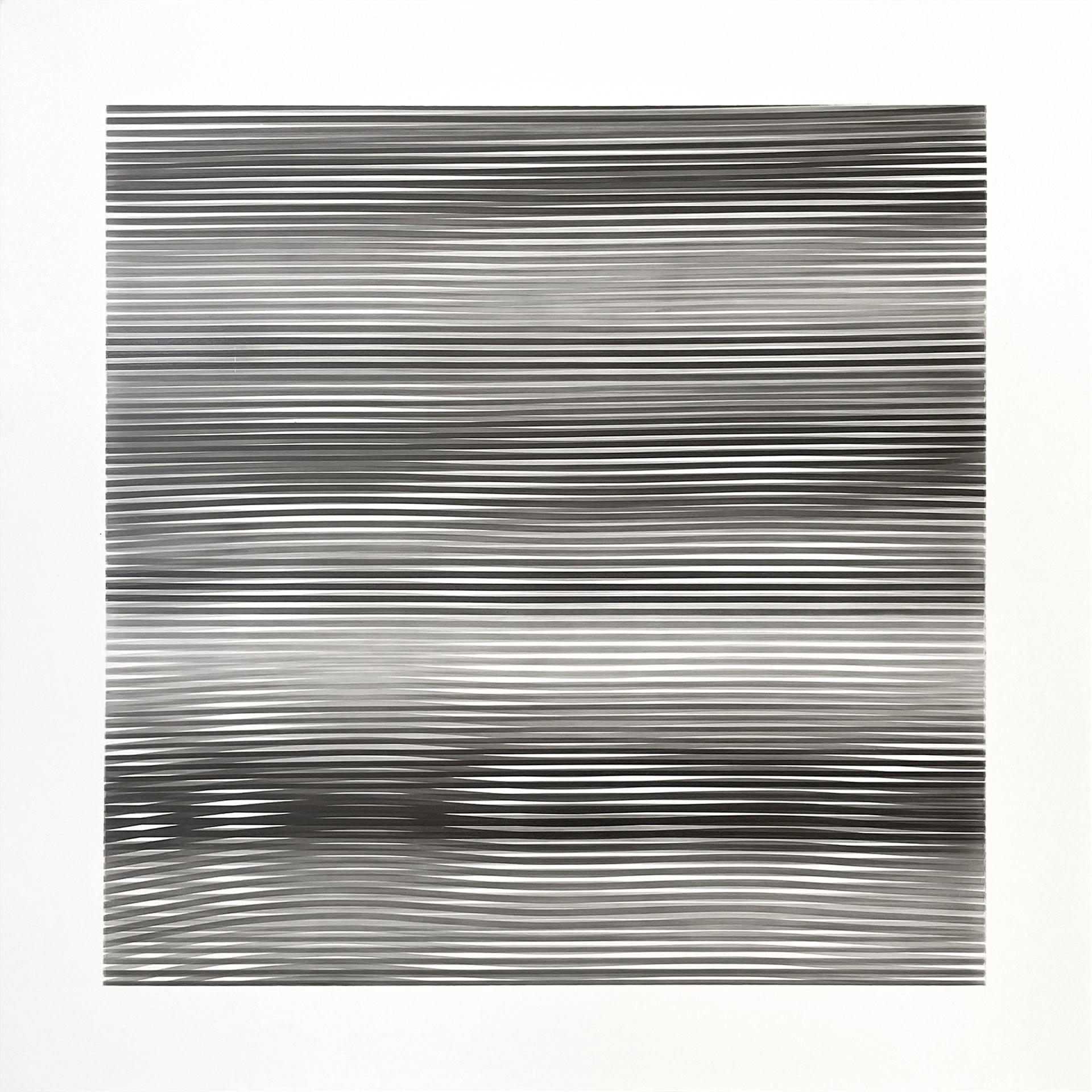 cathodique 4 - graphite sur Dibond - 50 x 50 cm - 2023