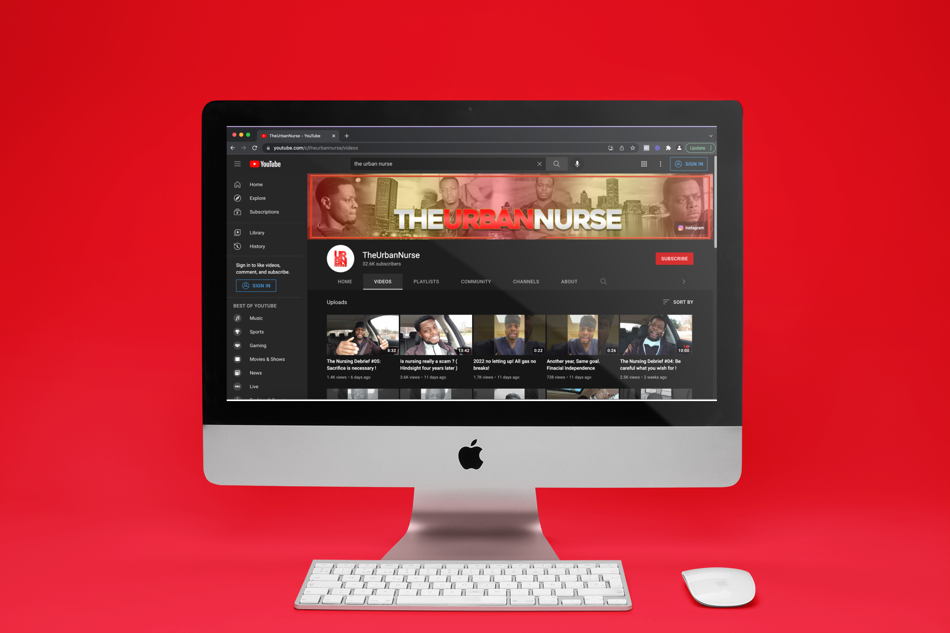Youtube Banner Desktop Layout