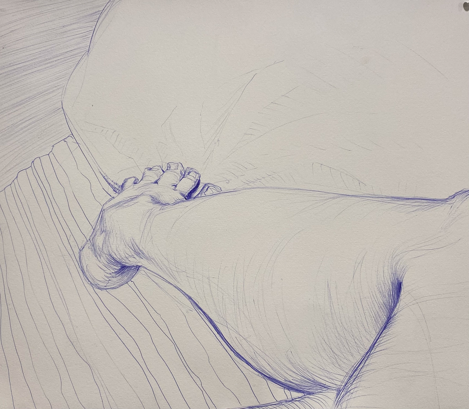 Position, pen on paper, 15" x 22", 2023