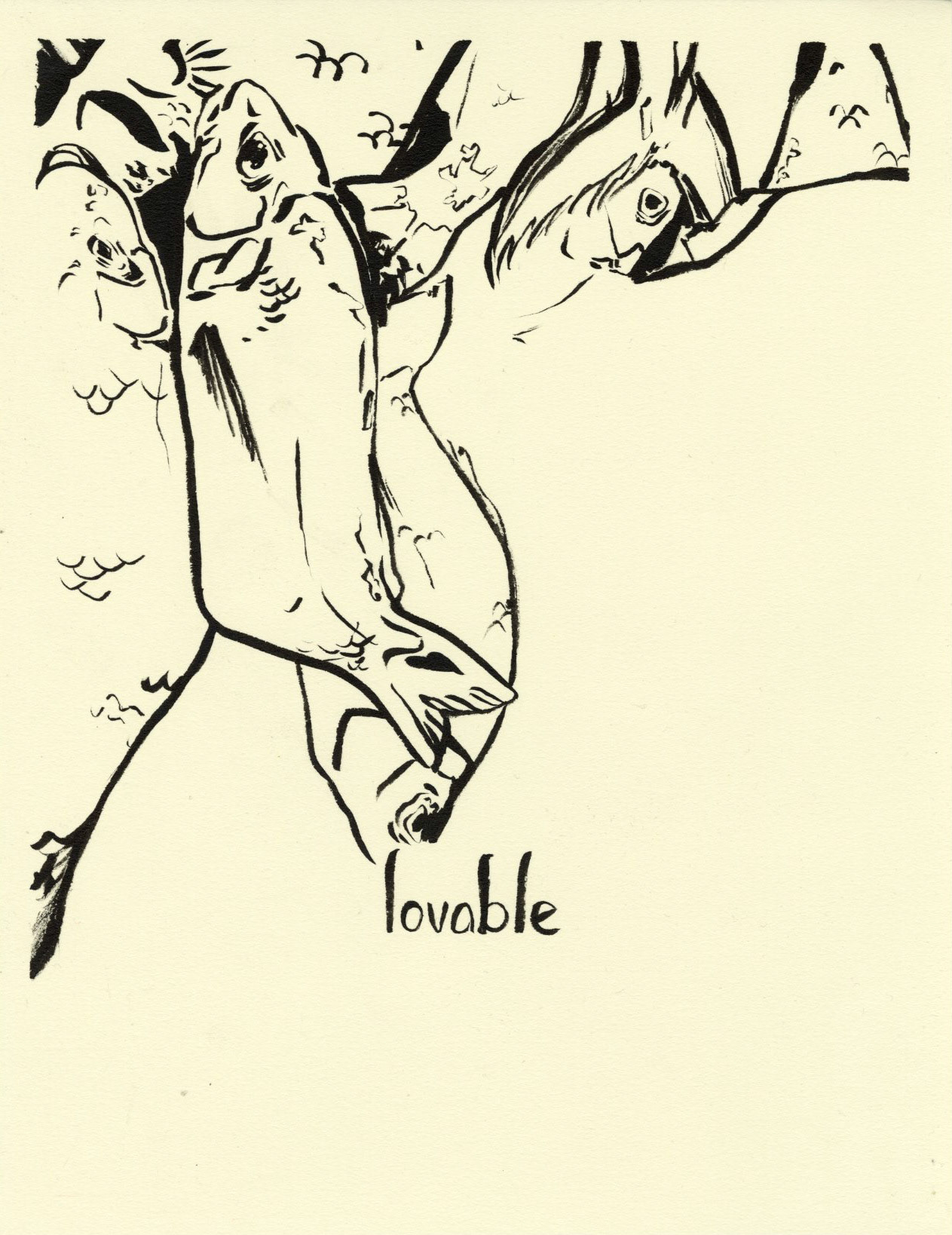 Lovable, ink, 8.5" x 11", 2024