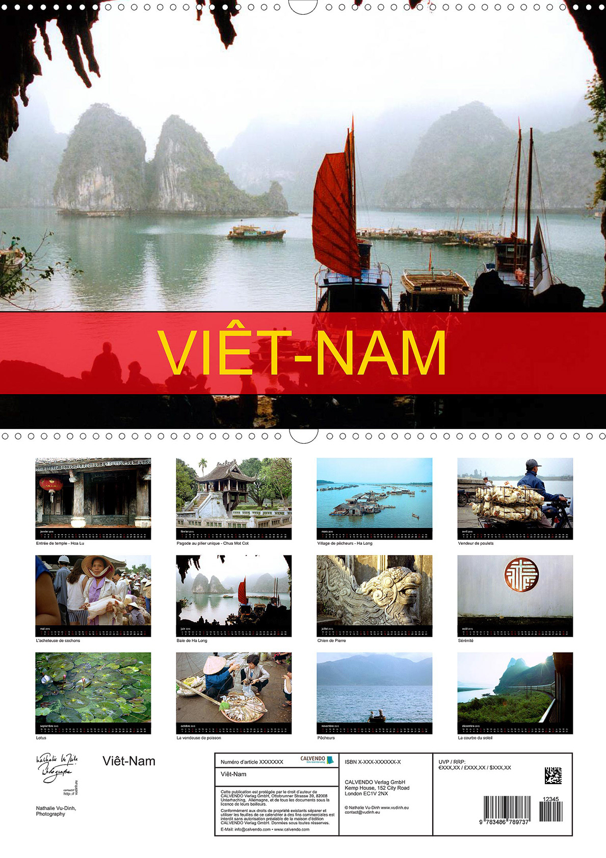 Calendrier VIETNAM, formats A4, A3