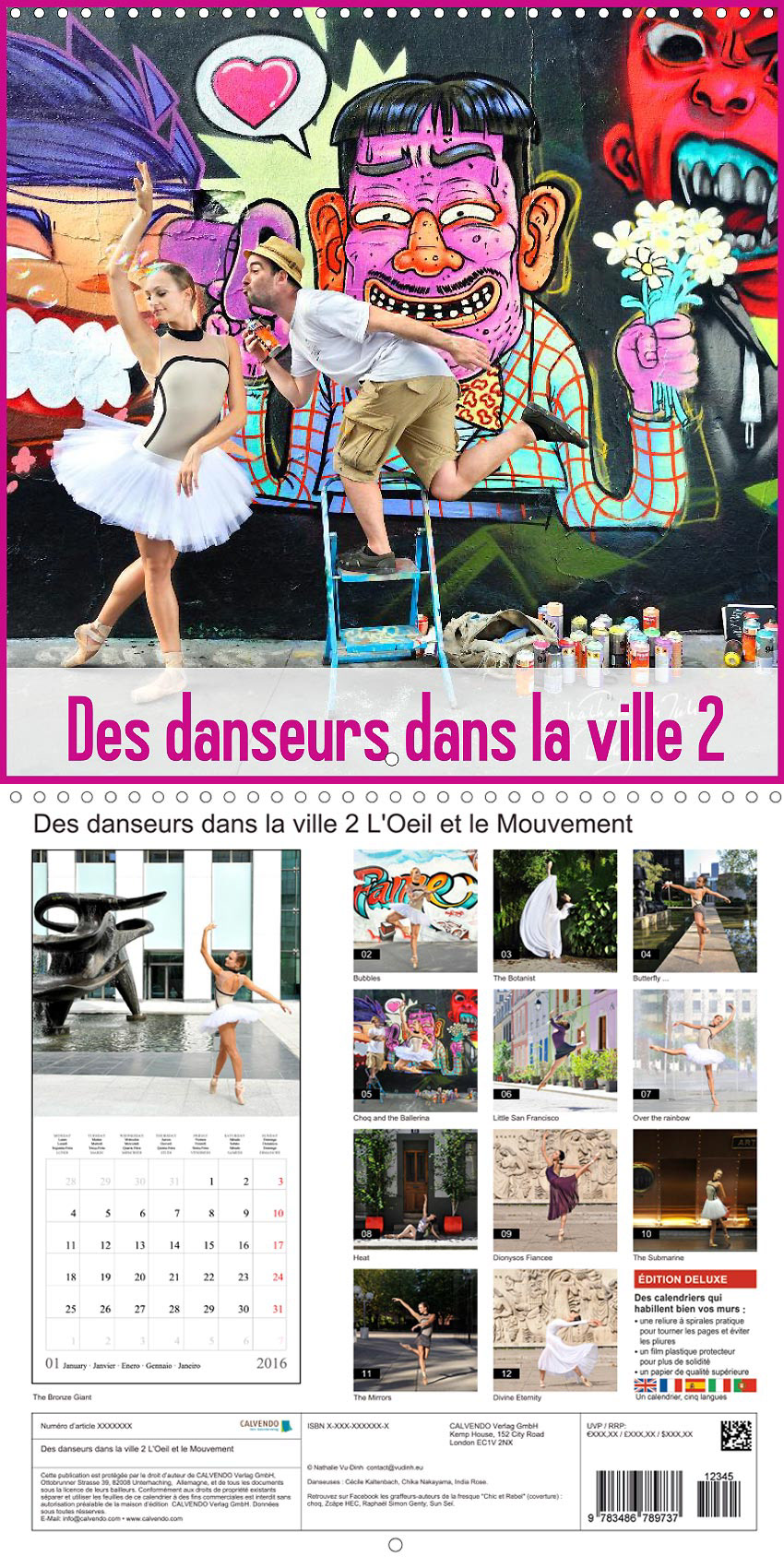 Calendrier DES DANSEURS DANS LA VILLE 2, format carré