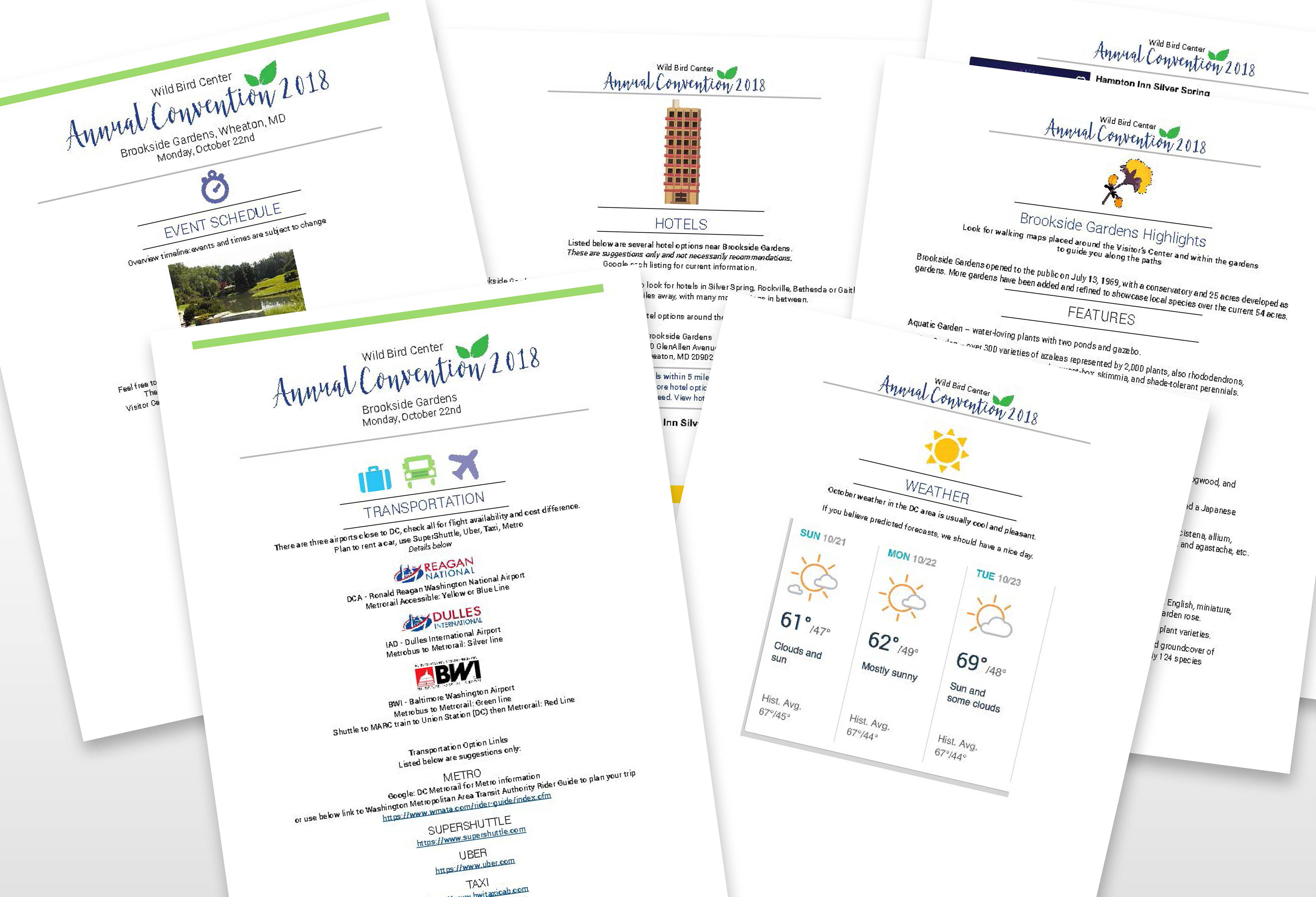 Franchisee annual convention packet to explain and outline events for the convention