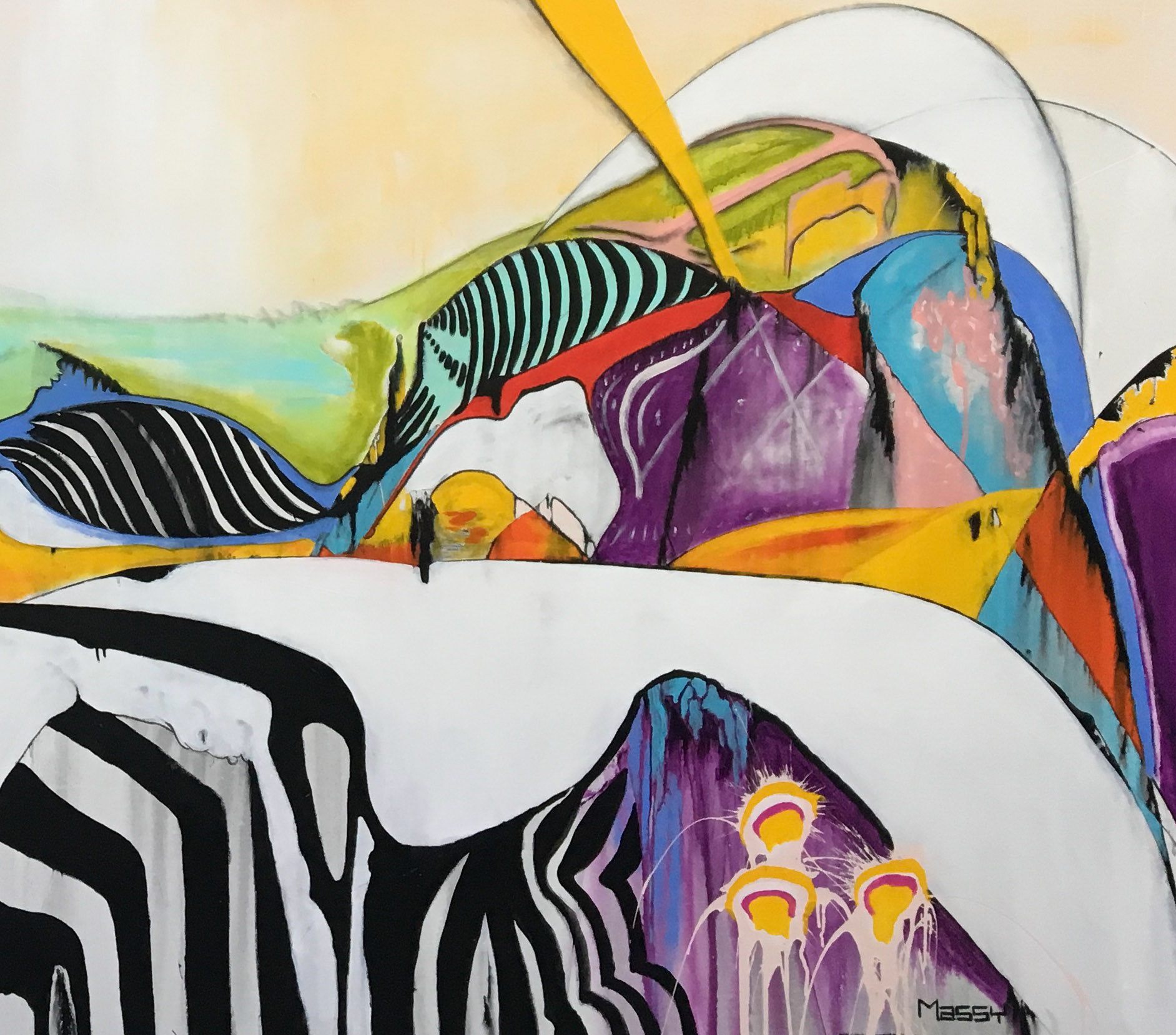 The Way to Shambhala - 54”x126” - Mixed media on canvas