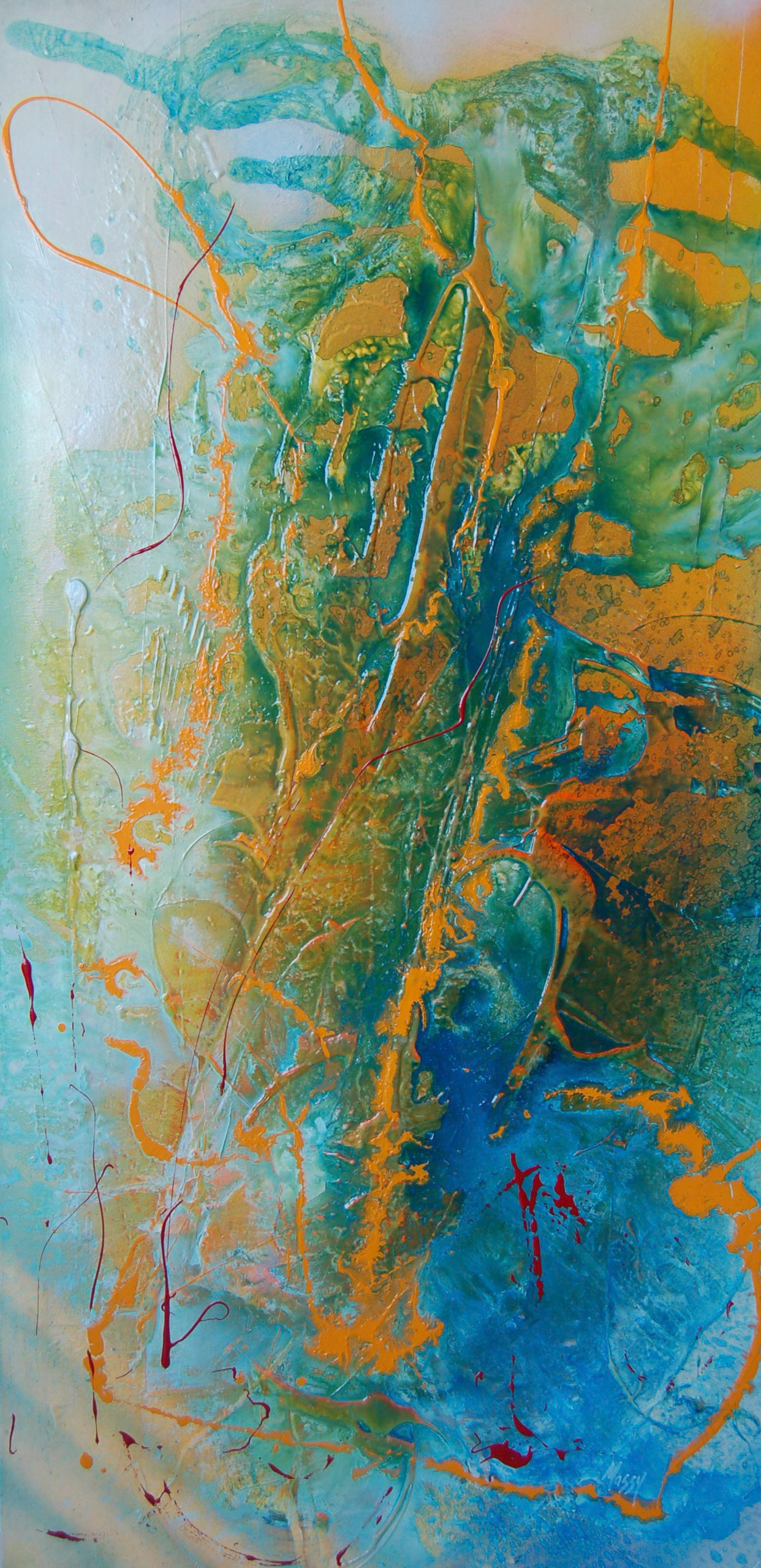 California Dreamin' - 48"x24" - Mixed Media on canvas
