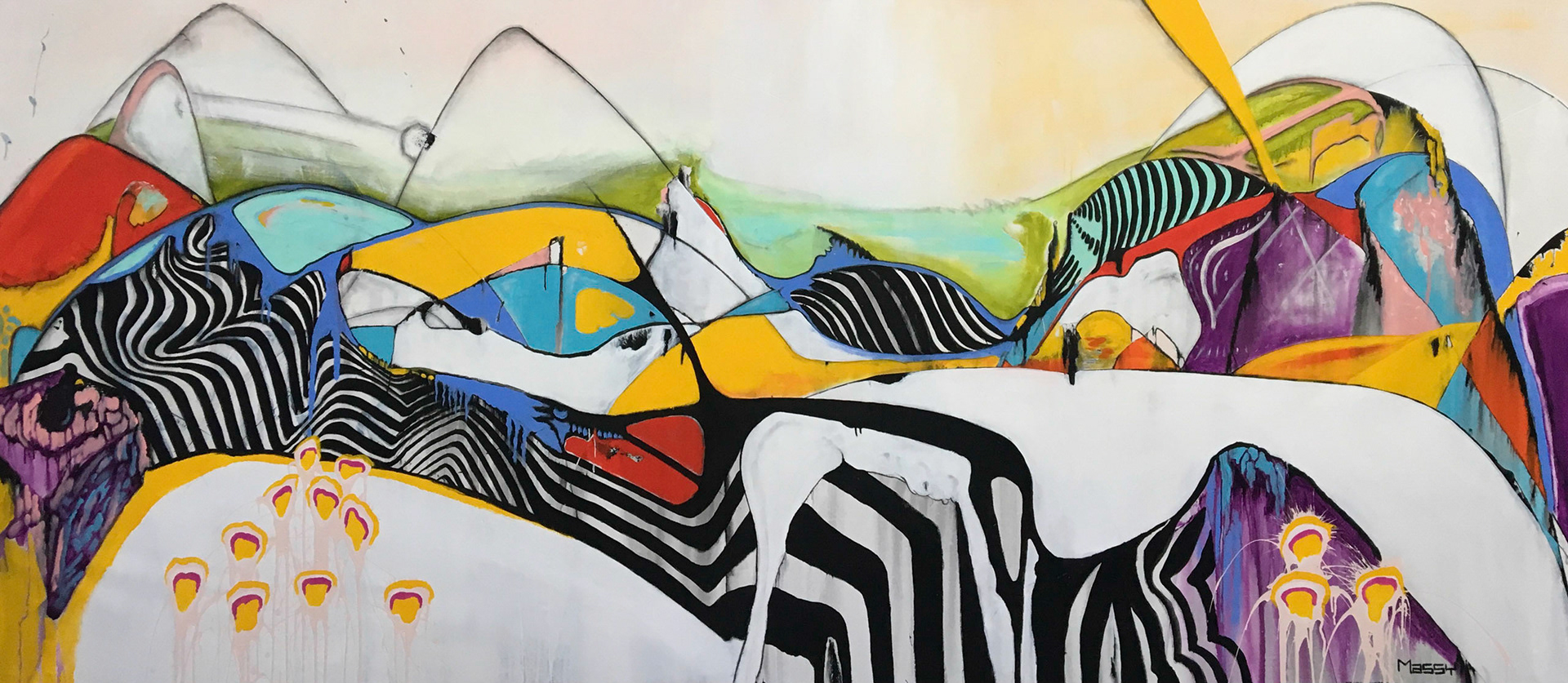 The Way to Shambhala - 54”x126” - Mixed media on canvas