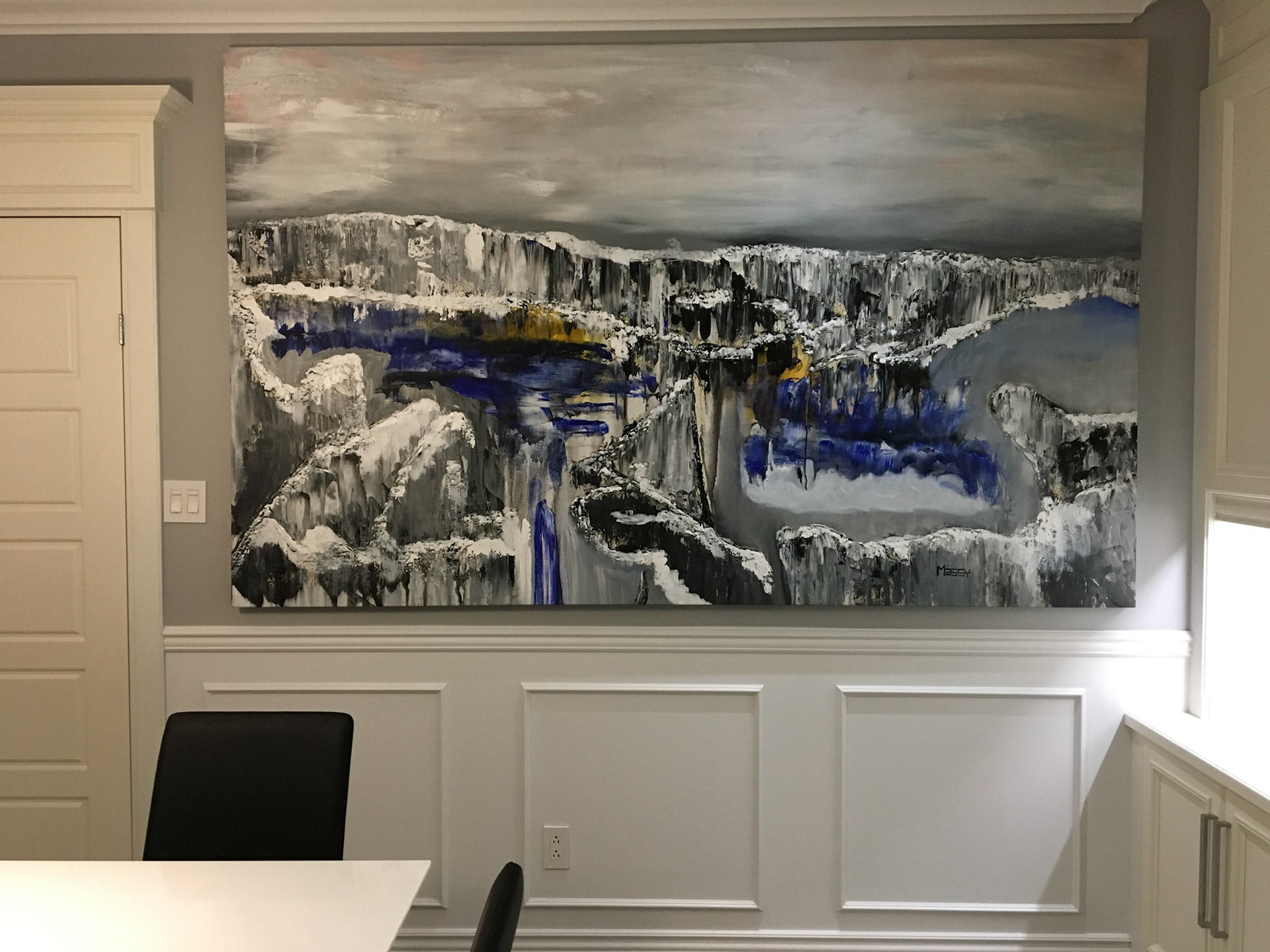 A Place to Escape, A Place in My Mind - 59"x95.5" - Mixed media on canvas