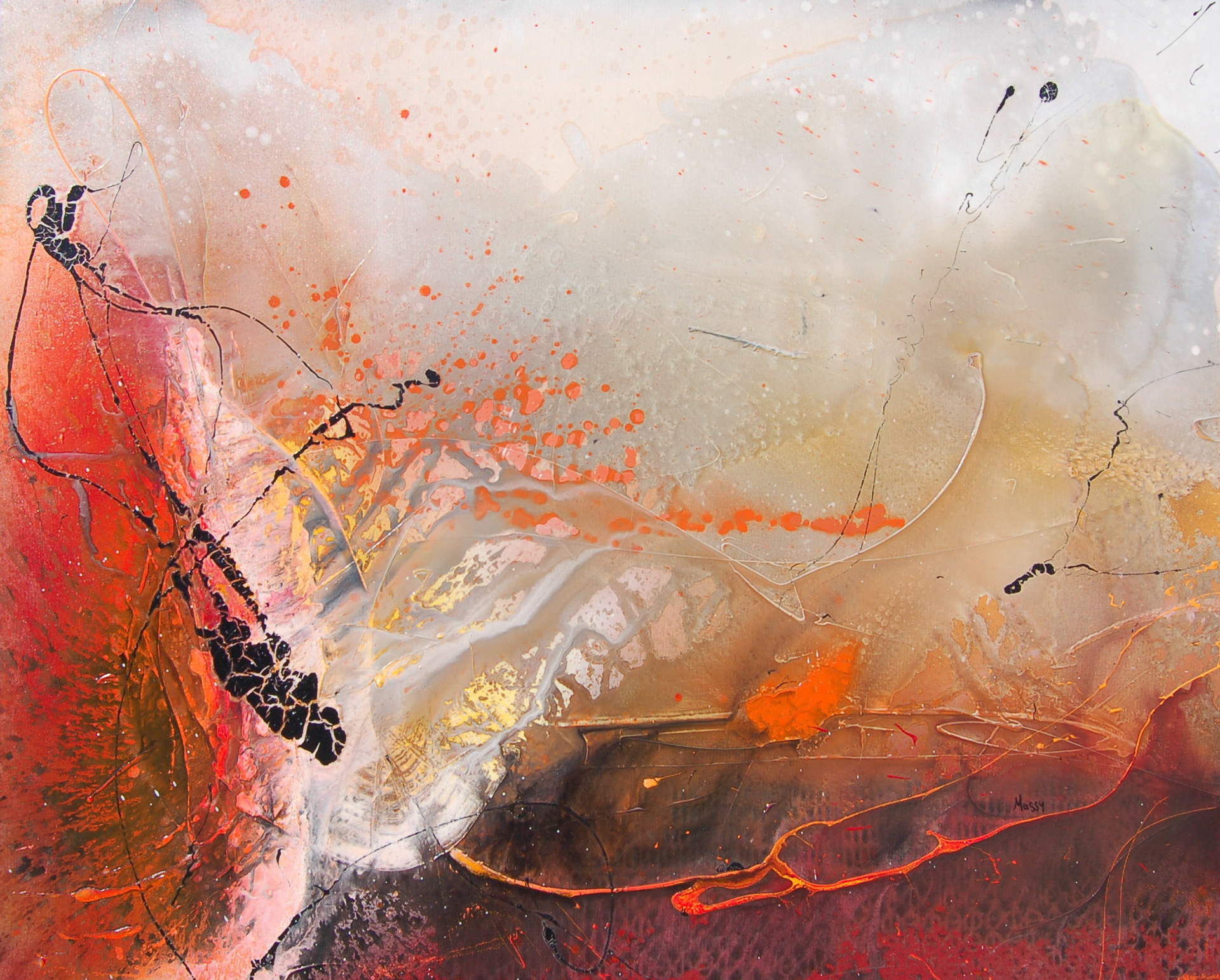 Blissful Thinking - 48"x72" - Mixed Media on canvas