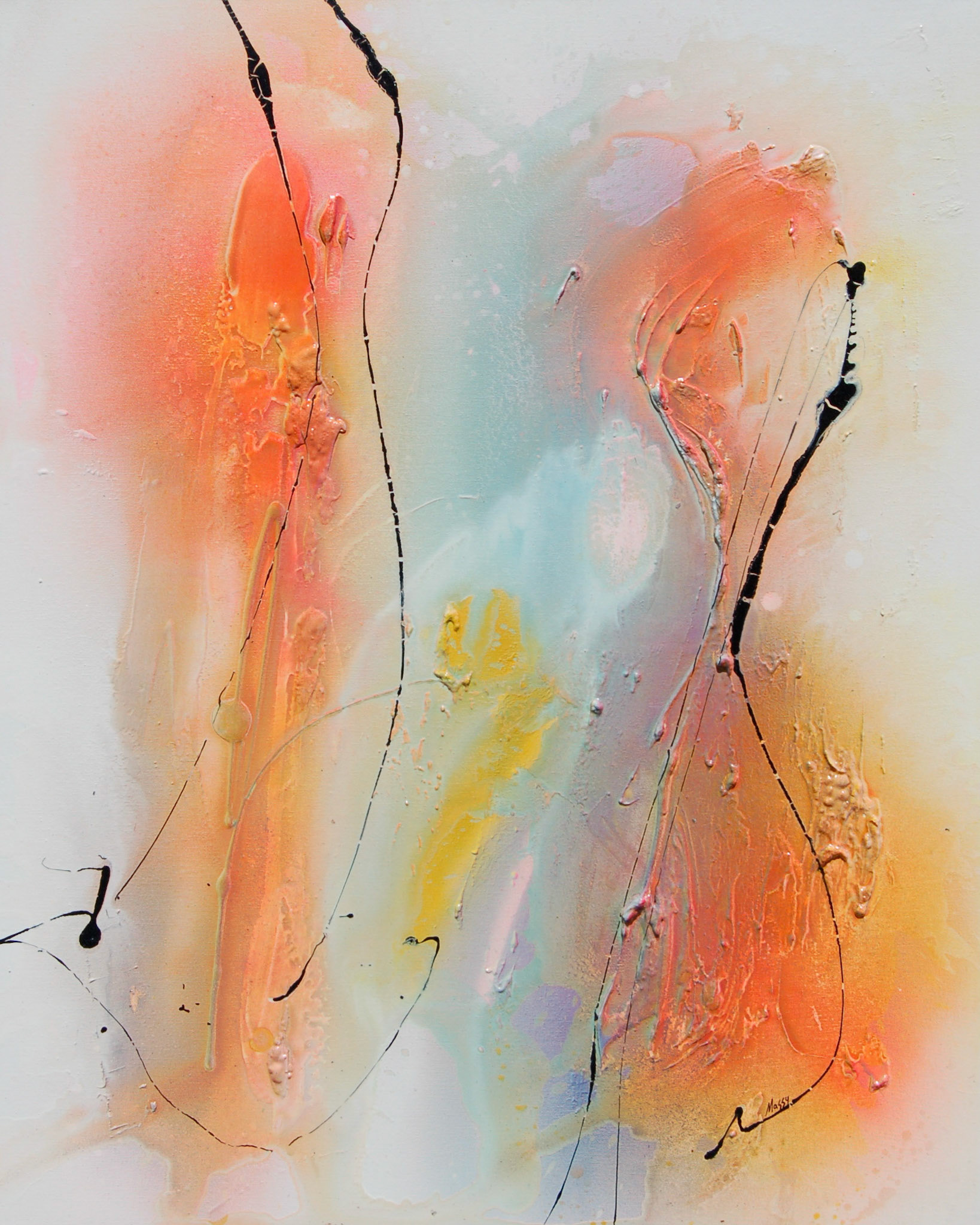 The Outset of Serenity - 30"x24" - Mixed Media on canvas