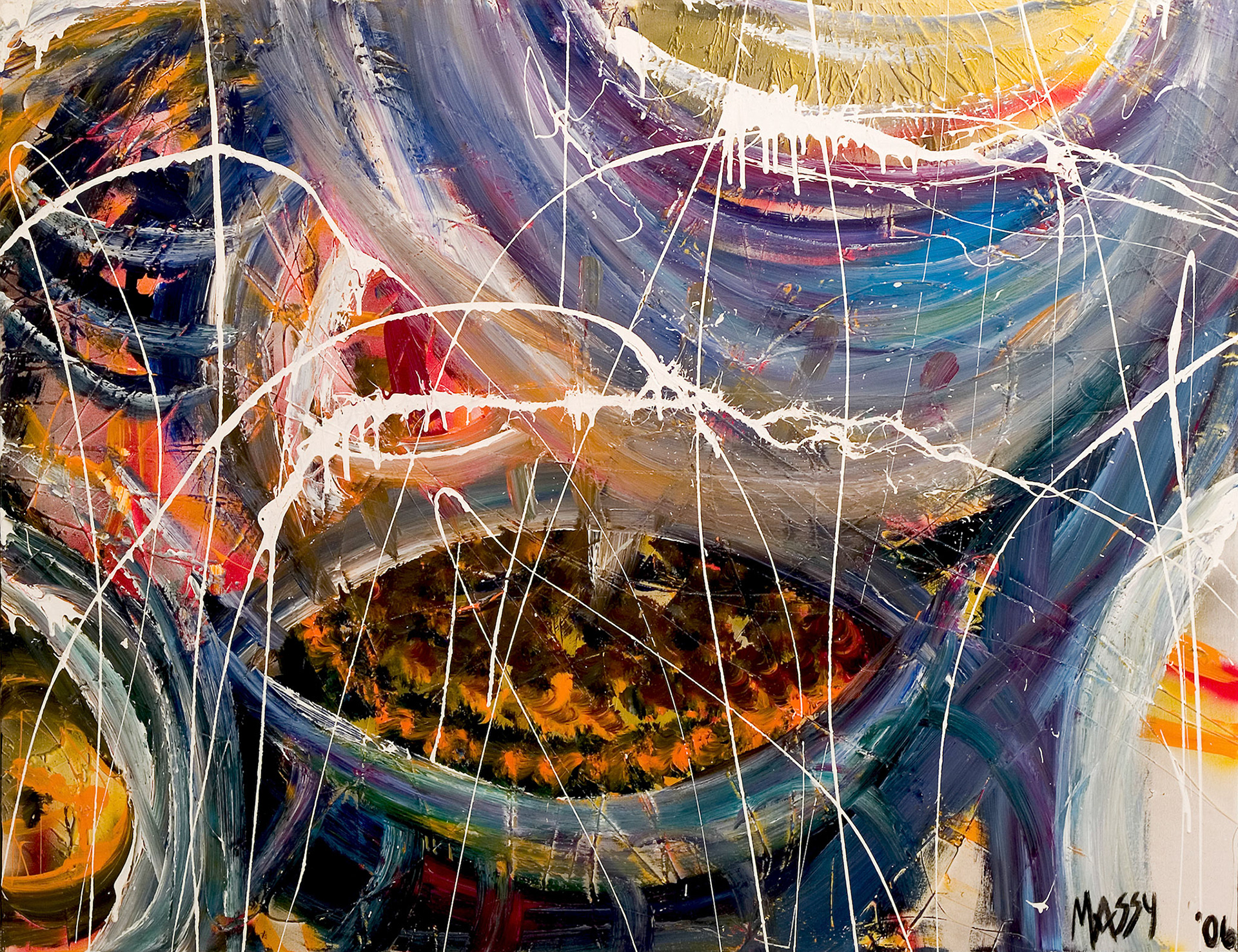 Dizzy Atmosphere - 36"x48" - Mixed media on canvas