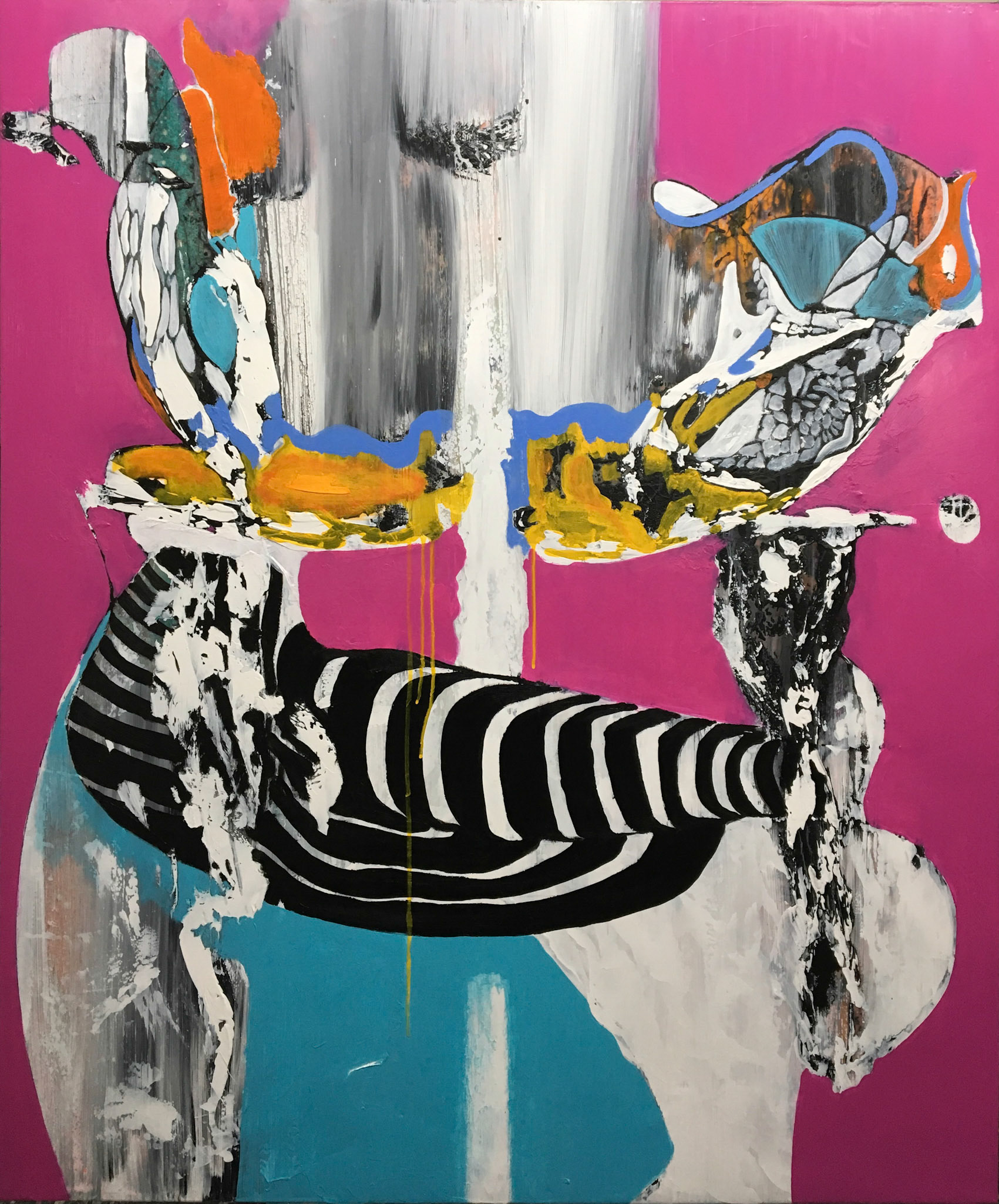 Decompression - 48"x40" - Mixed media on canvas