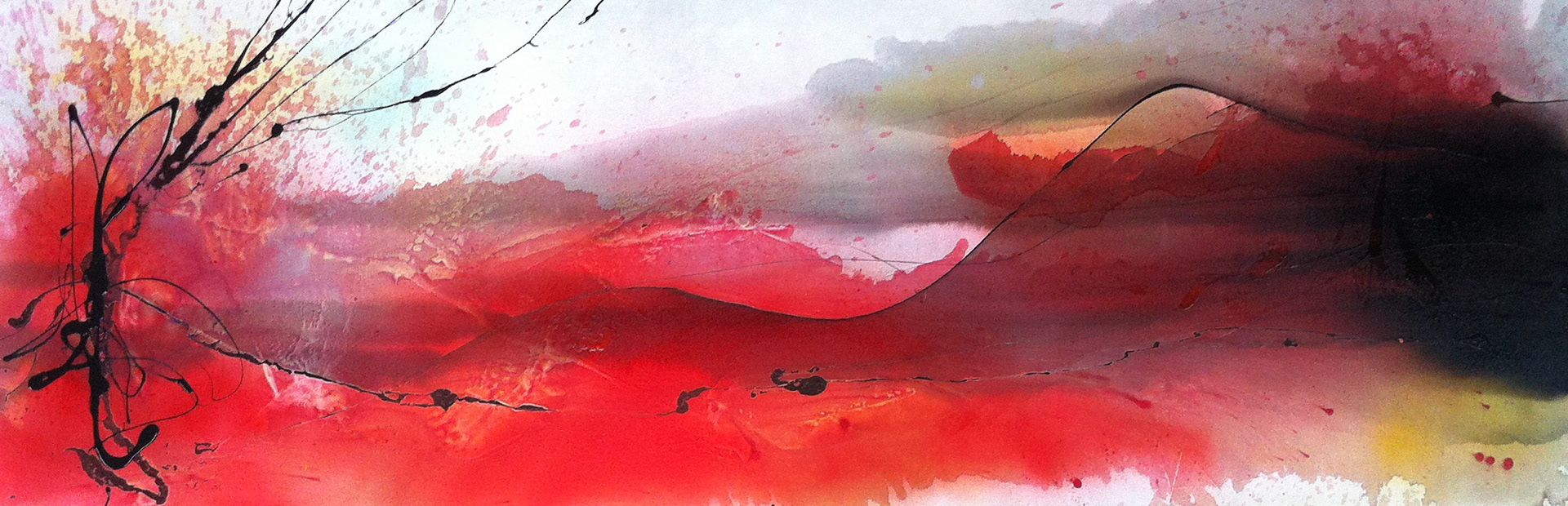Inna di Red - 72"x24" - Acrylic and aerosol on canvas