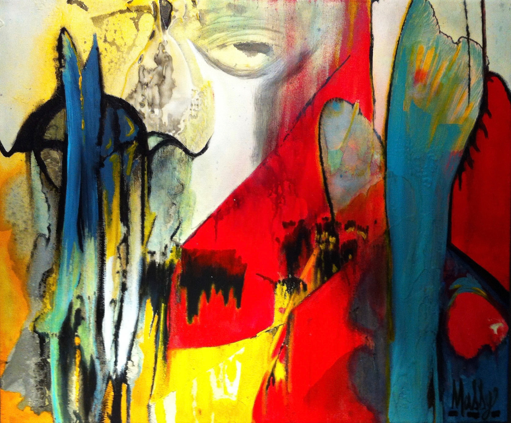 The Eye in The Sky - 20"x24" - Mixed media on canvas