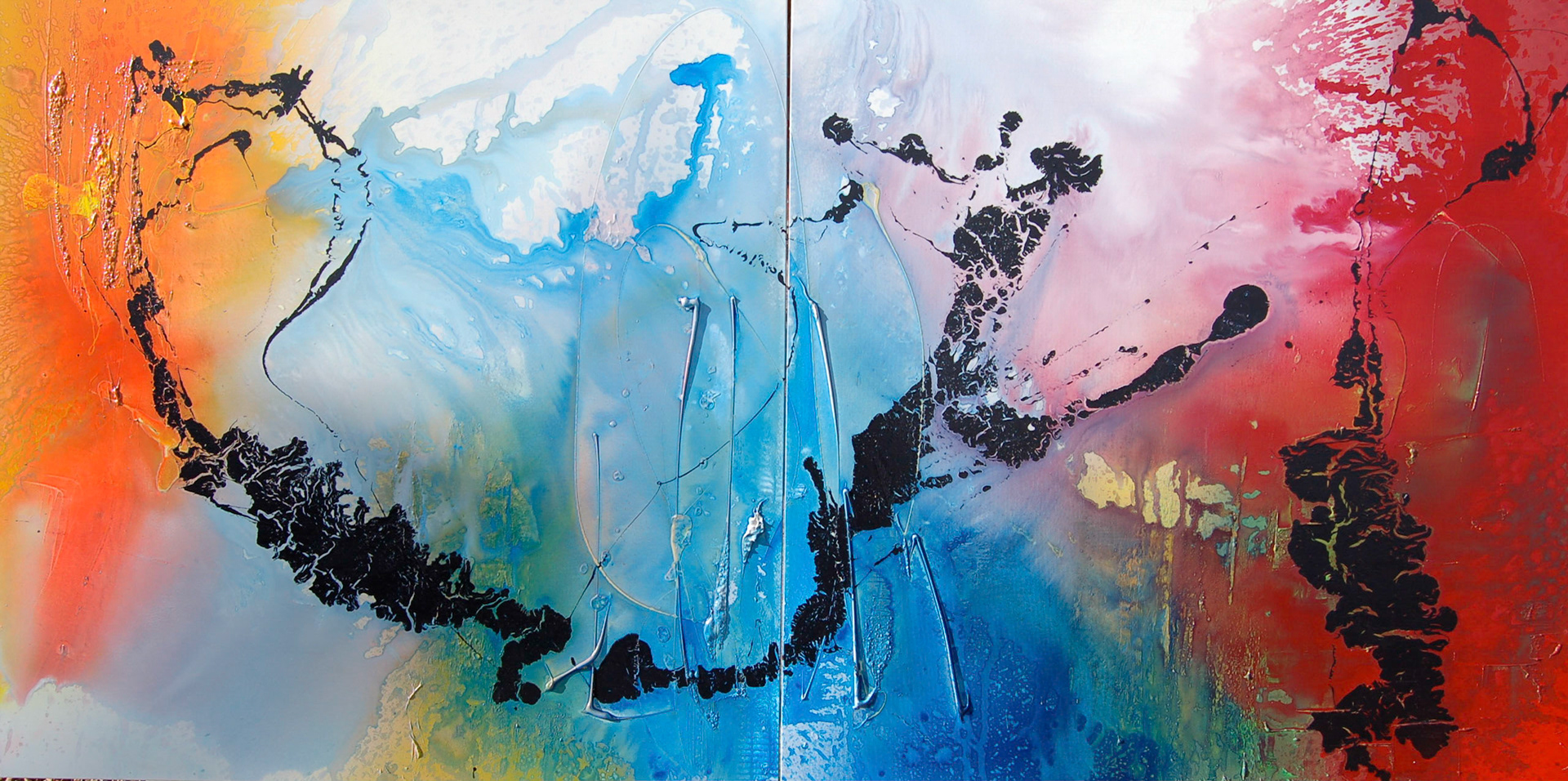 Breath of Life - 48"x96" (Diptych) - Mixed media on canvas canvas