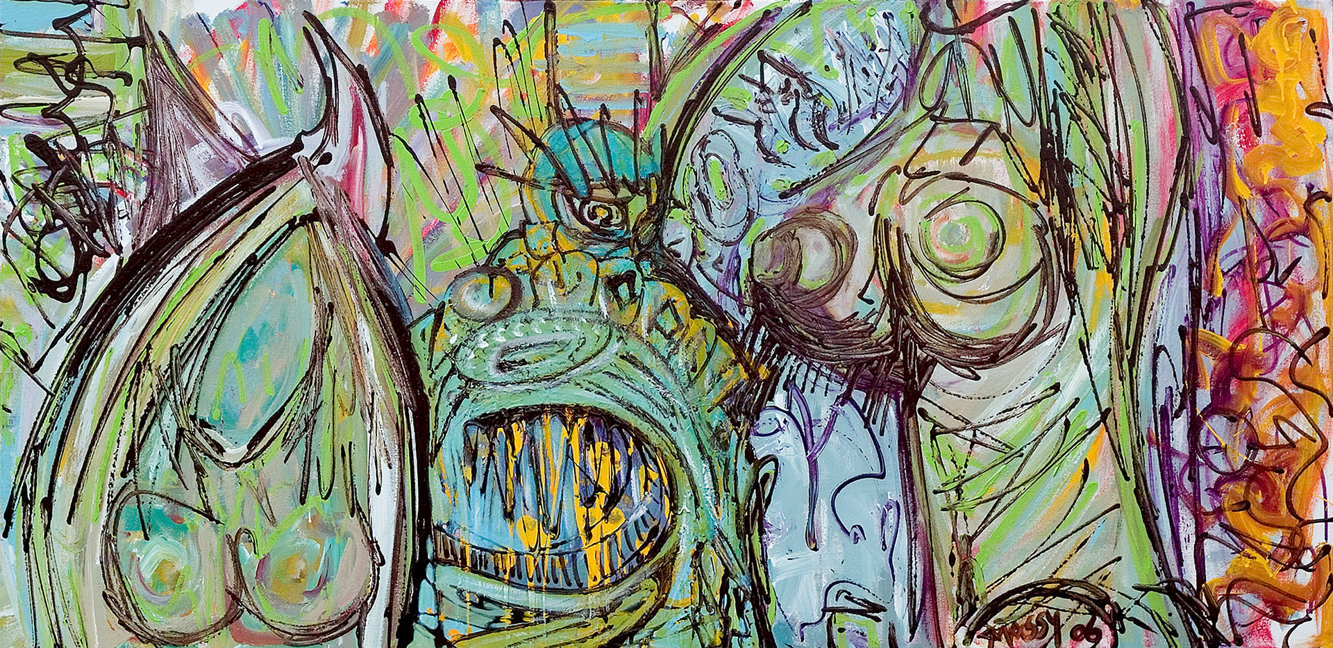 Ibiza - 30”x60” - Mixed media on canvas