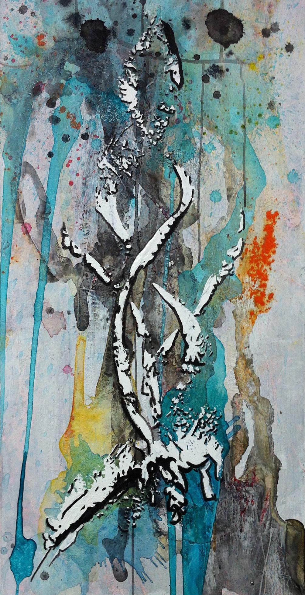 Intuition Setting In - 48"x24" - Mixed media on canvas