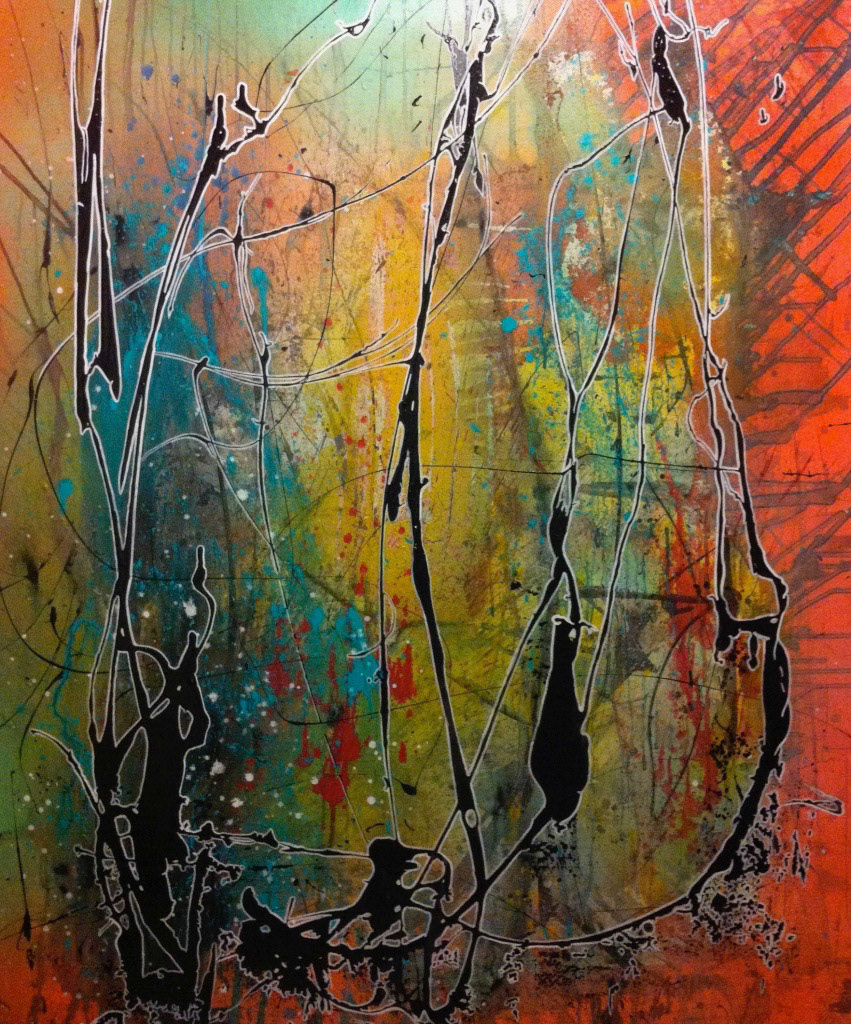 Nebulastik - 40"x30" - Mixed media on canvas