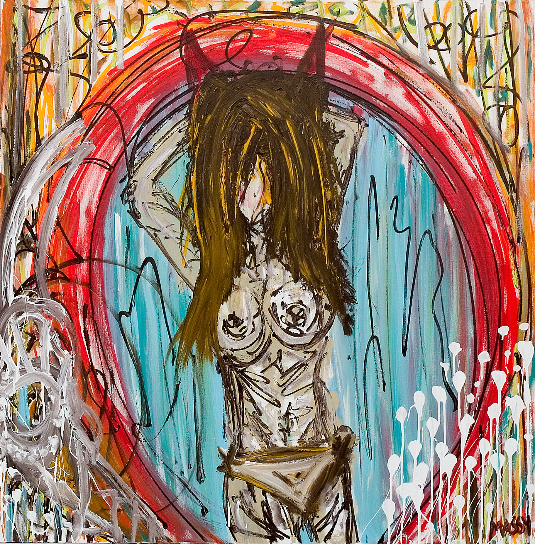Orillia - 48"x48" - Mixed media on canvas