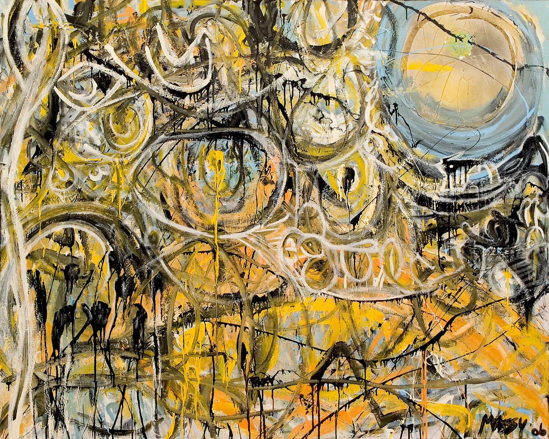 The Sky is Broken - 48"x60" - Mixed media on canvas