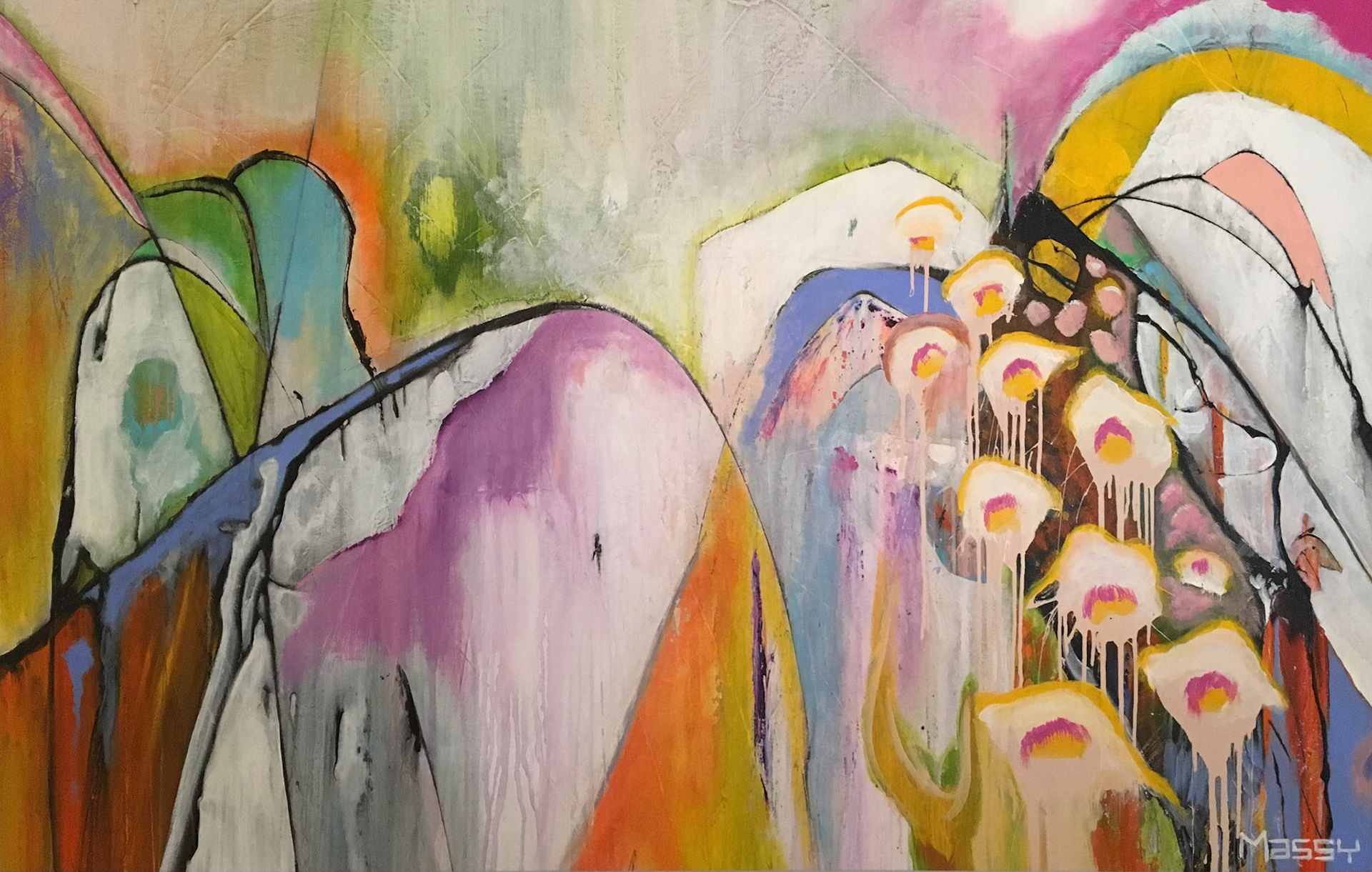LipenskyLand - 42"x65" - Mixed media on canvas