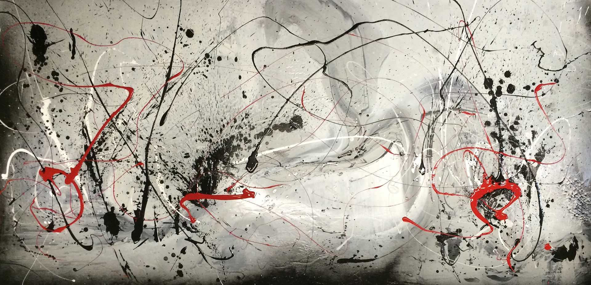 Run in The Shadows - 40"x60" - Mixed media on canvas