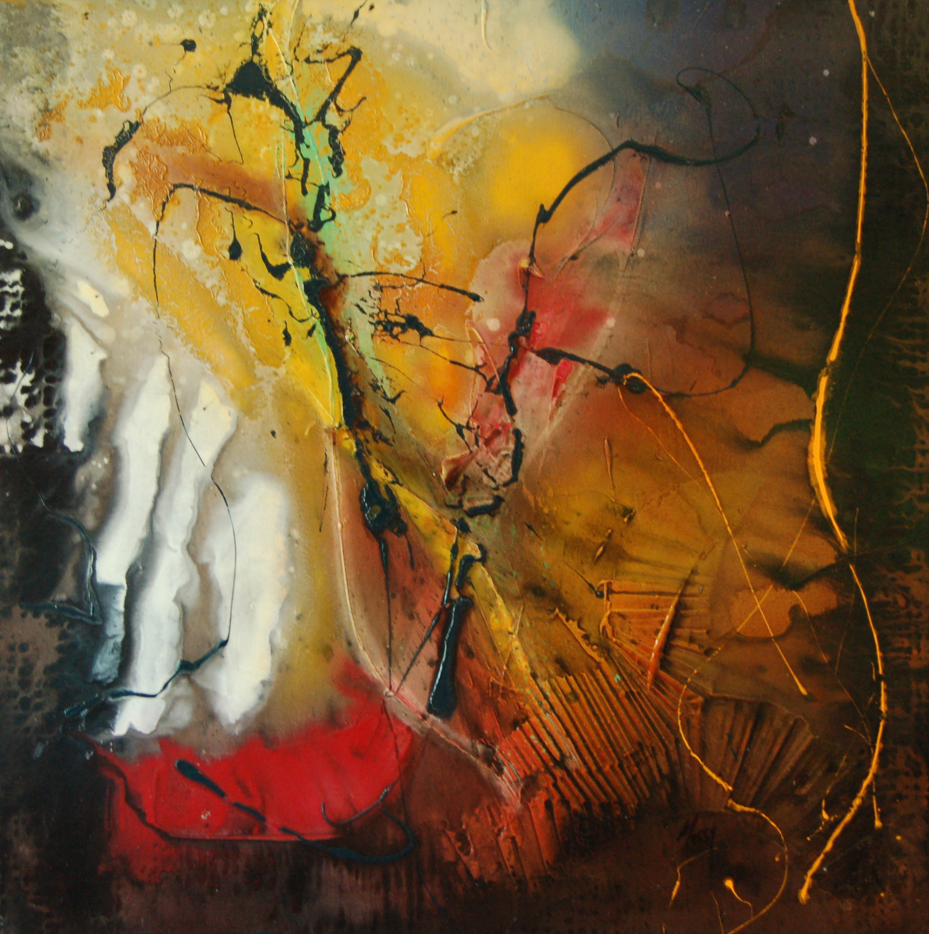 You think it's the End, But it's Just the Beginning - 40"x40" - Mixed Media on canvas