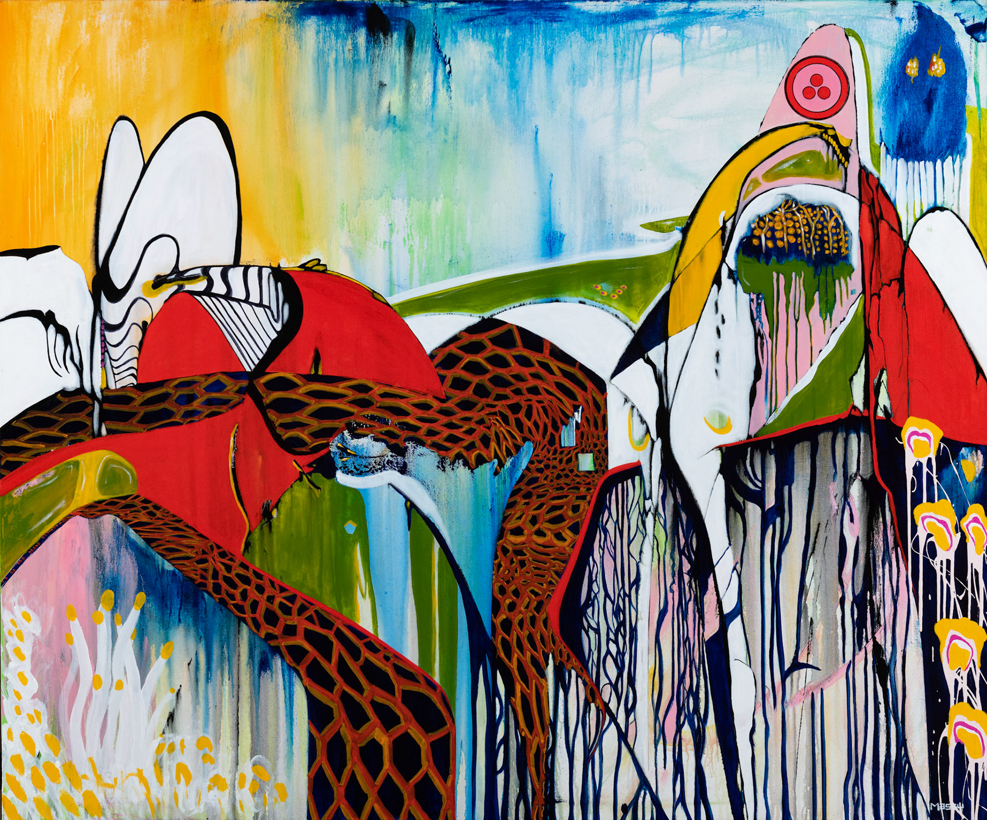 Strange Fruit - 60”x72” - Mixed media on canvas