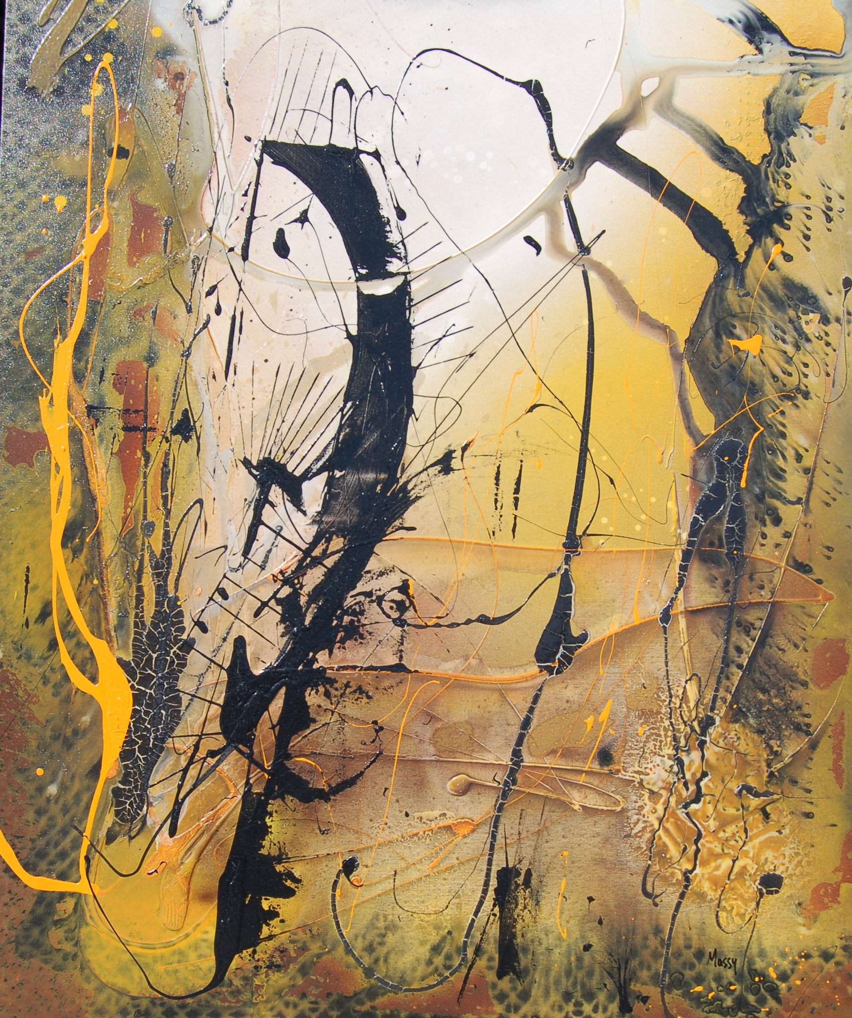 Shadows in the Shadows - 48"x40" - Mixed Media on canvas