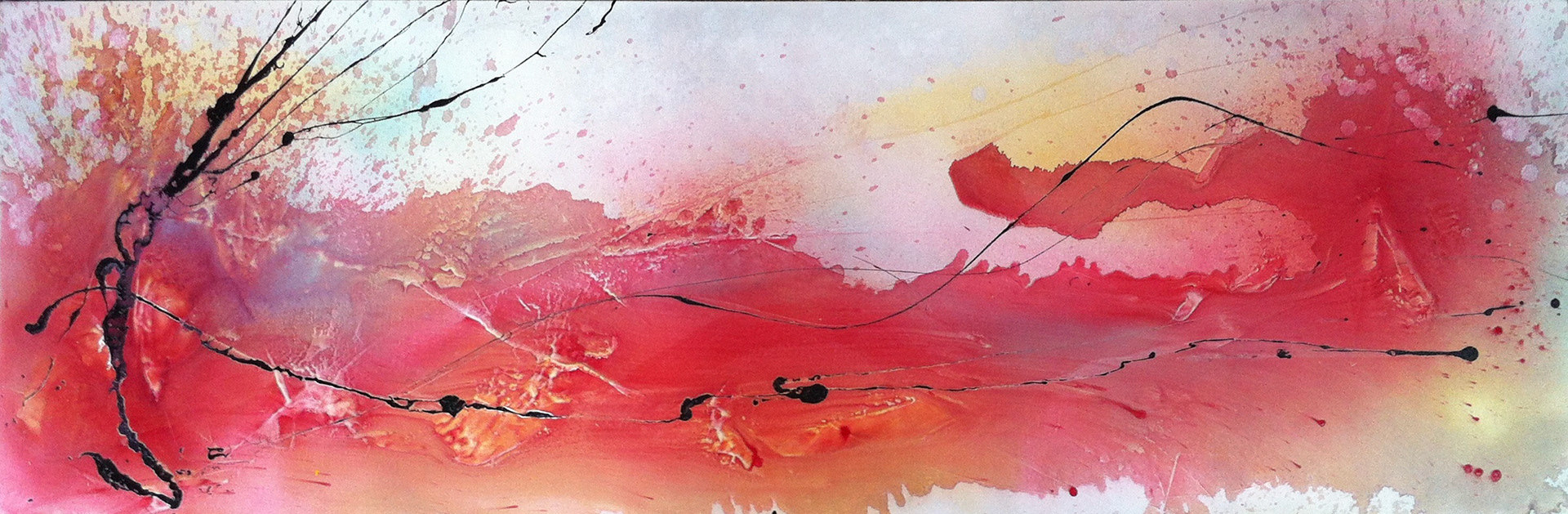 To Burn it Like Cedar - 24"x72" - Mixed media on canvas