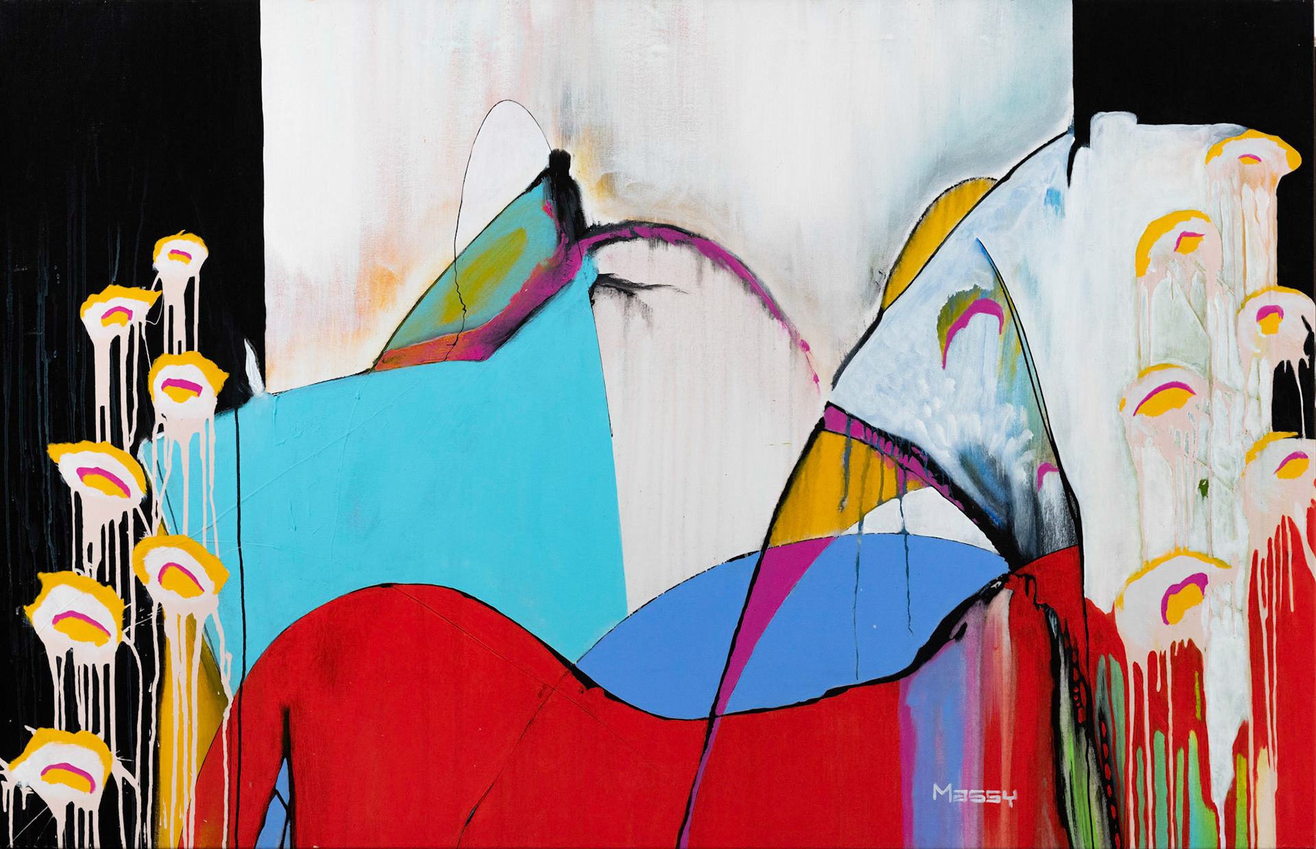 A Mindfulness kind of day - 42"x65" - Mixed media on canvas