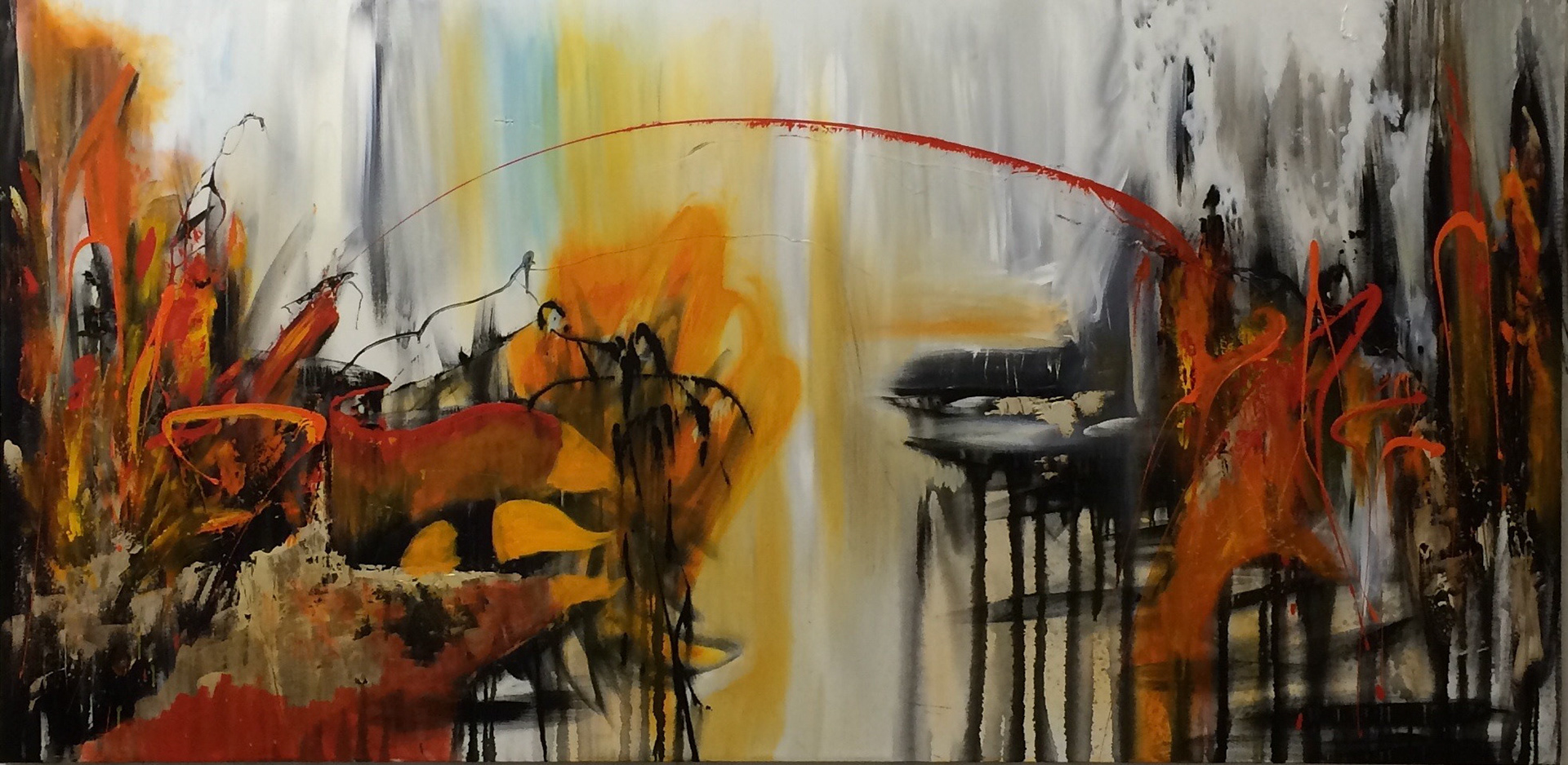 The Grand Illusion - 48"x96" - Mixed media on canvas