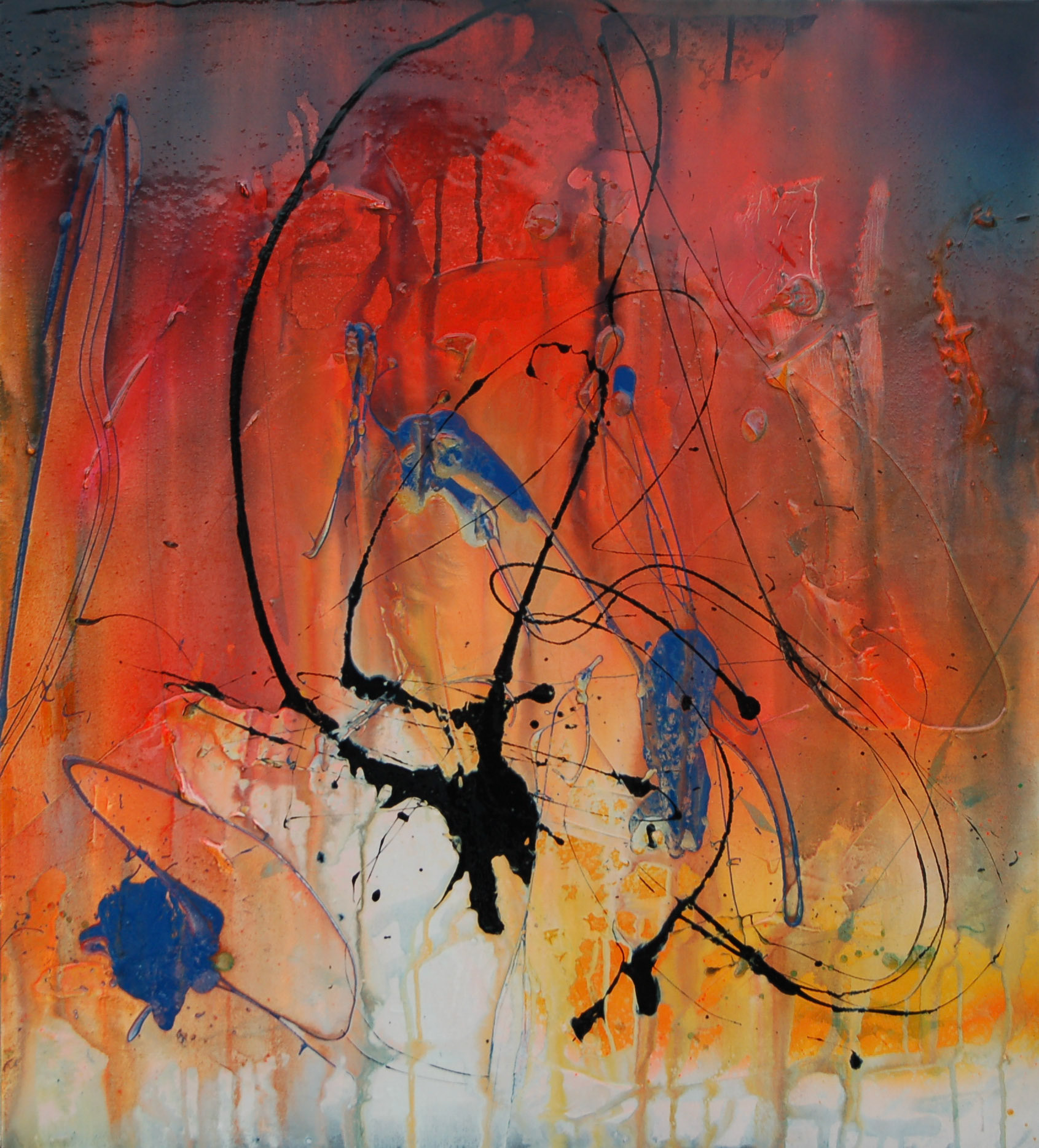 Wrap Your Troubles In Dreams - 48"x40" - Mixed media on canvas