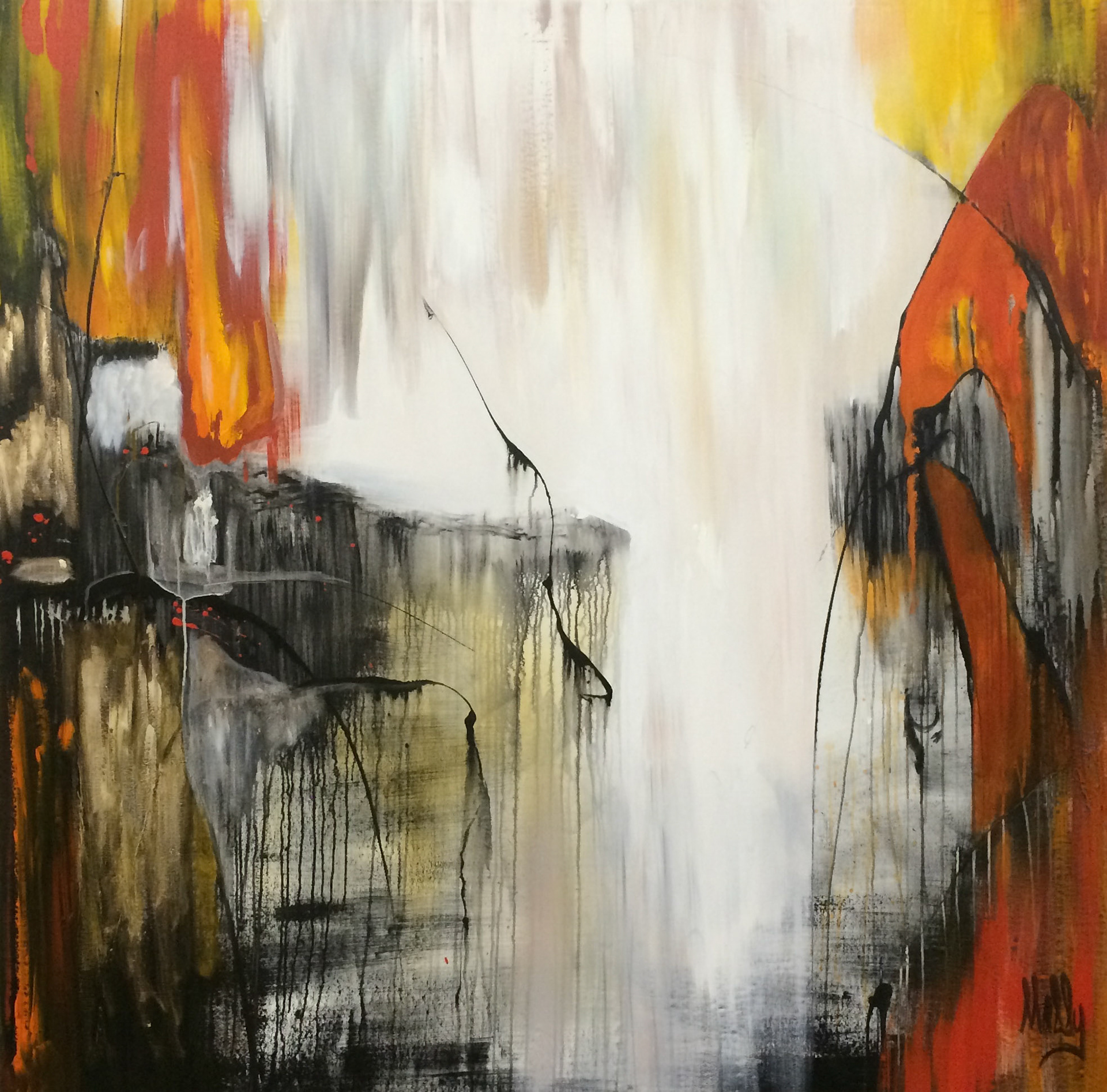 I Dig a Pony - 60"x60" - Mixed media on canvas