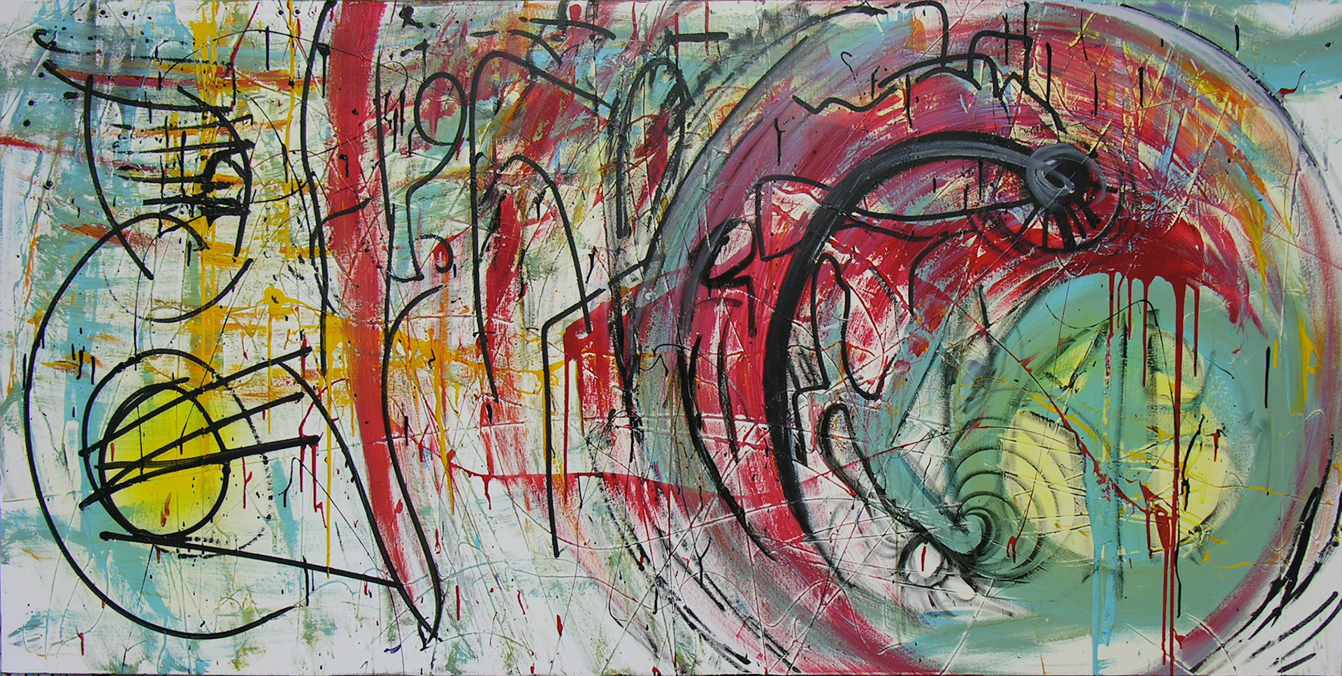 Raw Impulse - 36"x60" - Mixed media on canvas