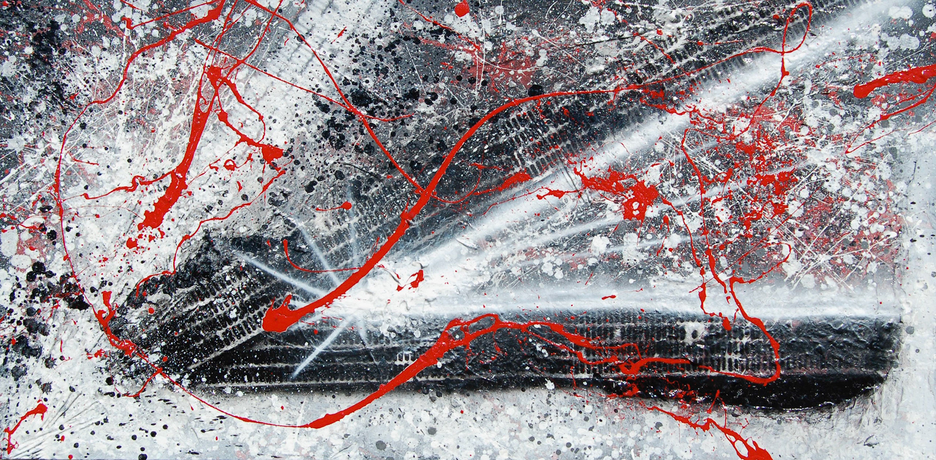 Wuddle Shuttle - 60"x30" - Mixed Media on canvas