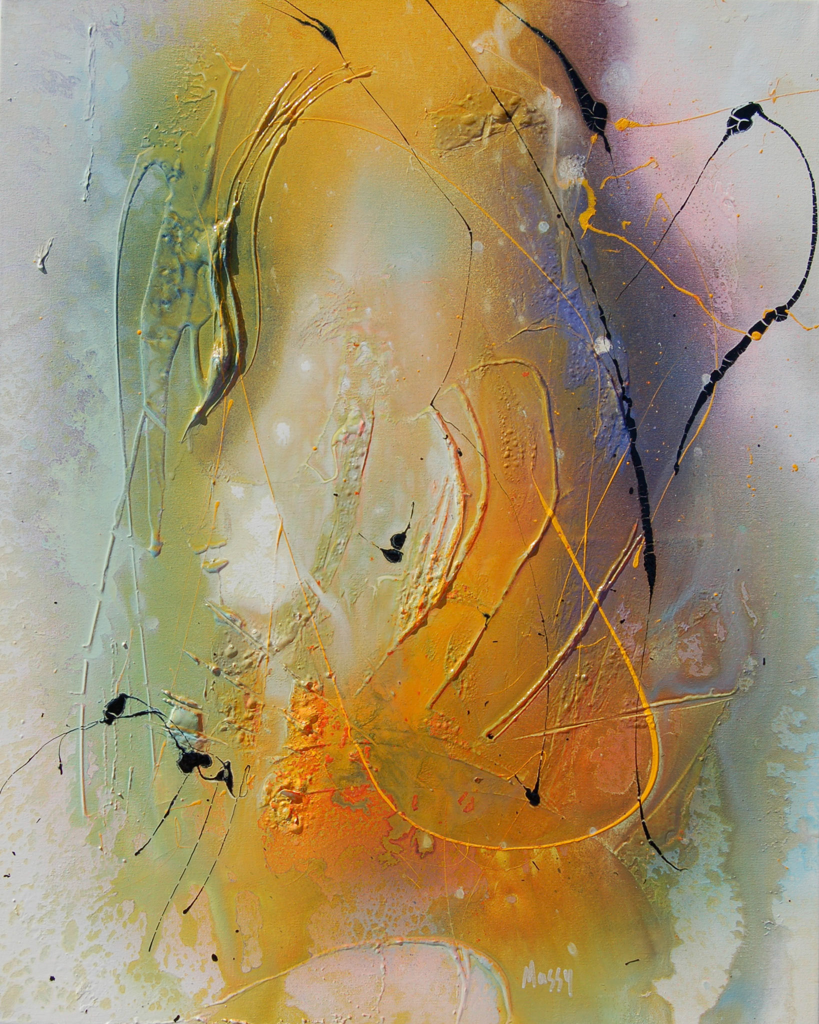 Nebulastic - 30"x24" - Mixed Media on canvas
