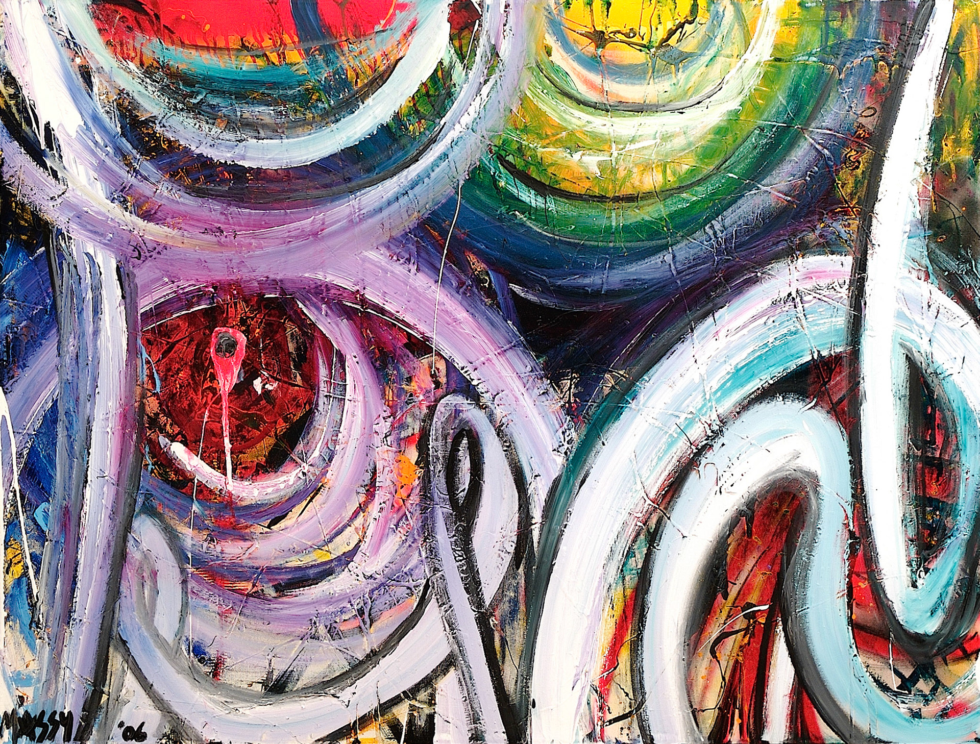 Playground - 36"x48" - Mixed media on canvas
