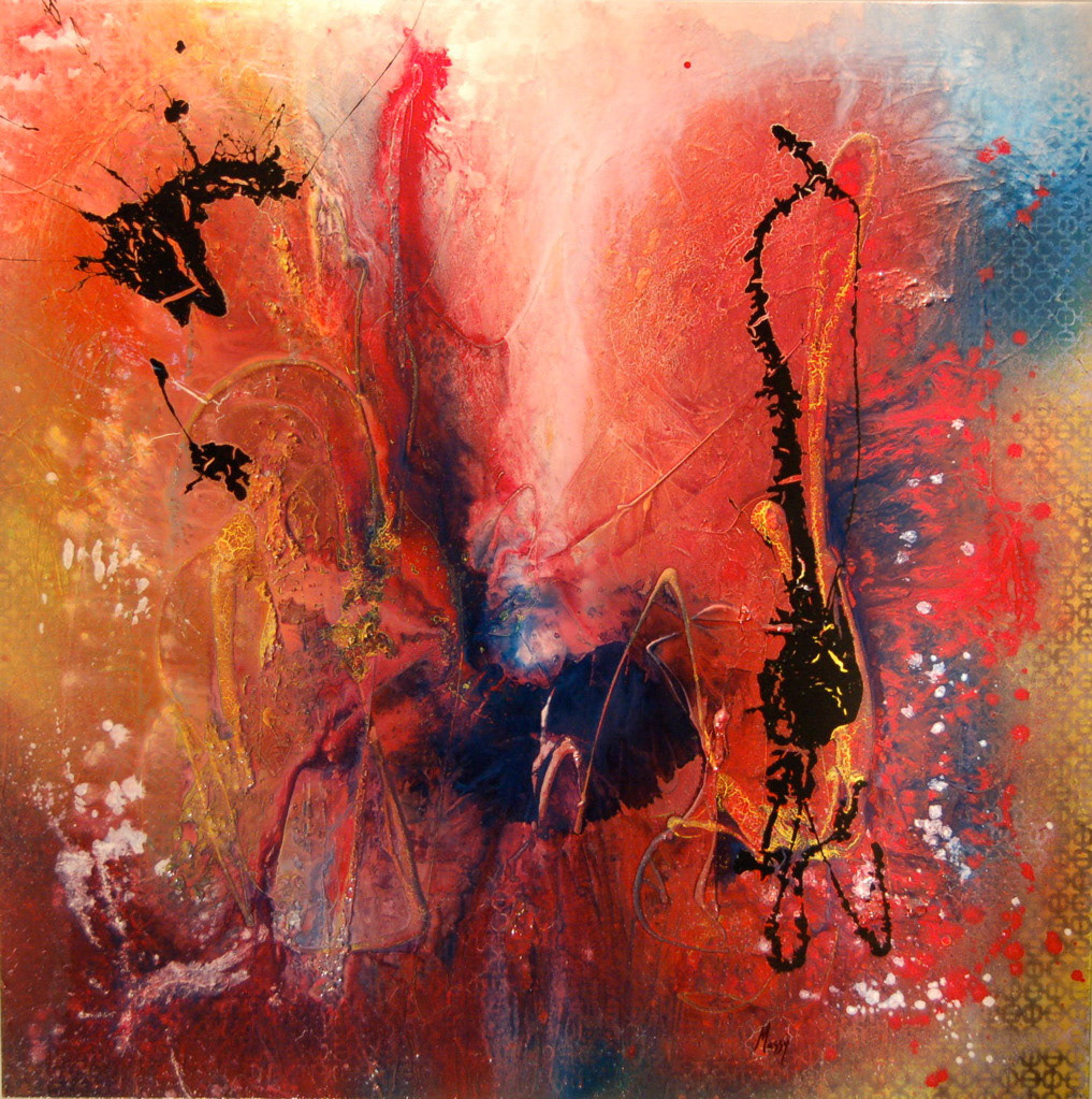 Just to Know That I'm Alive - 48"x48" - Mixed Media on canvas