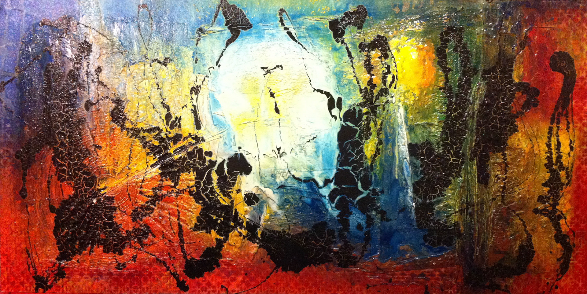 The Garden of Creation 2 - 30"x60"- Mixed media on canvas