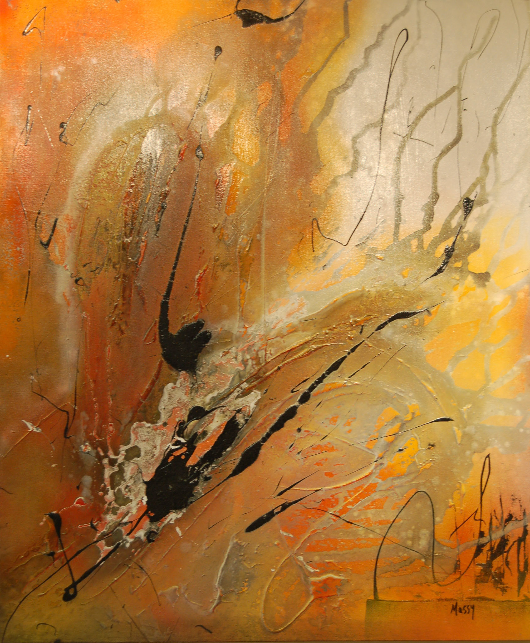 Damn The Circumstances - 48"x40" - Mixed Media on canvas