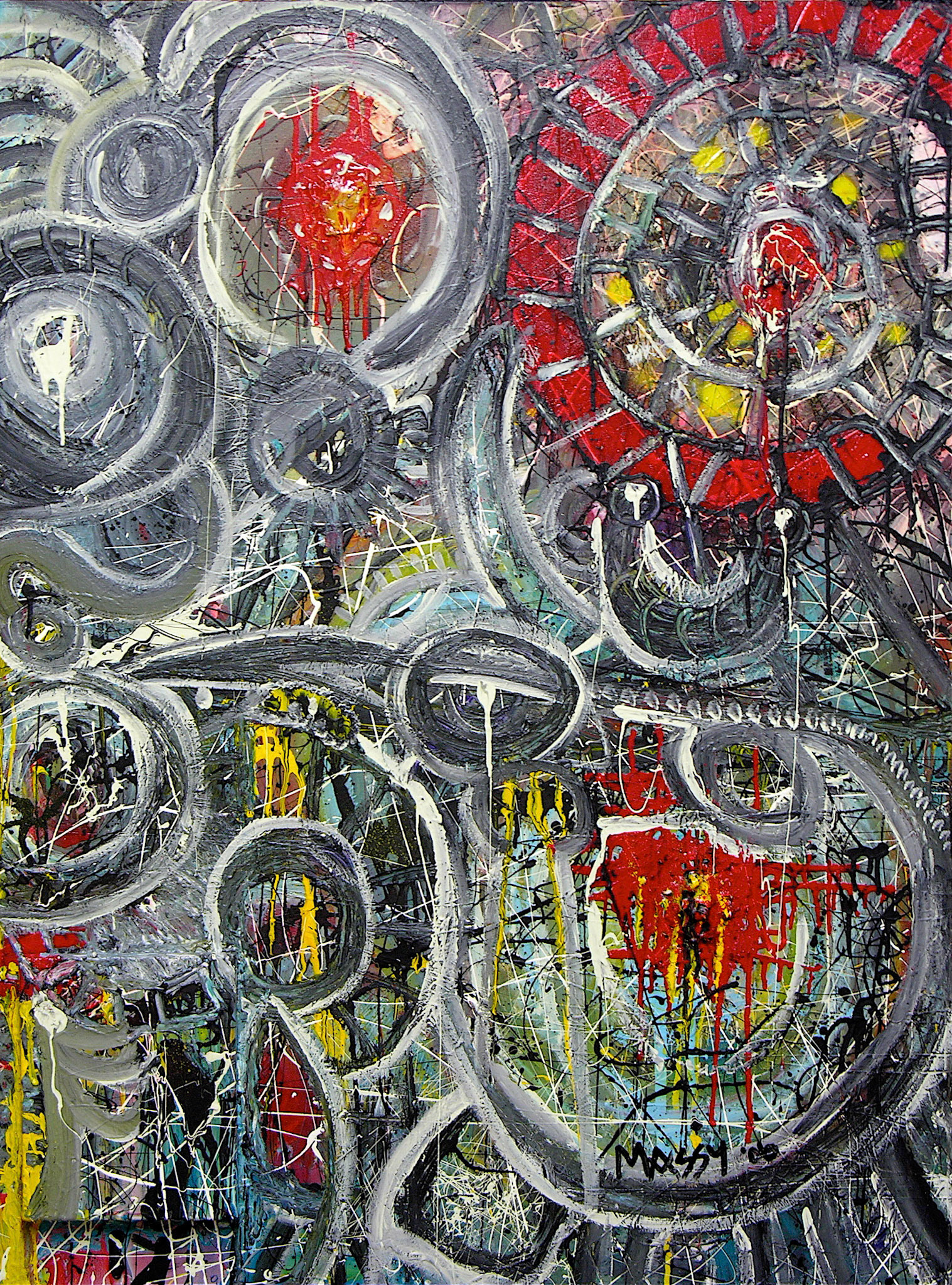 Flashback... -  48"x36"  - Mixed media on canvas
