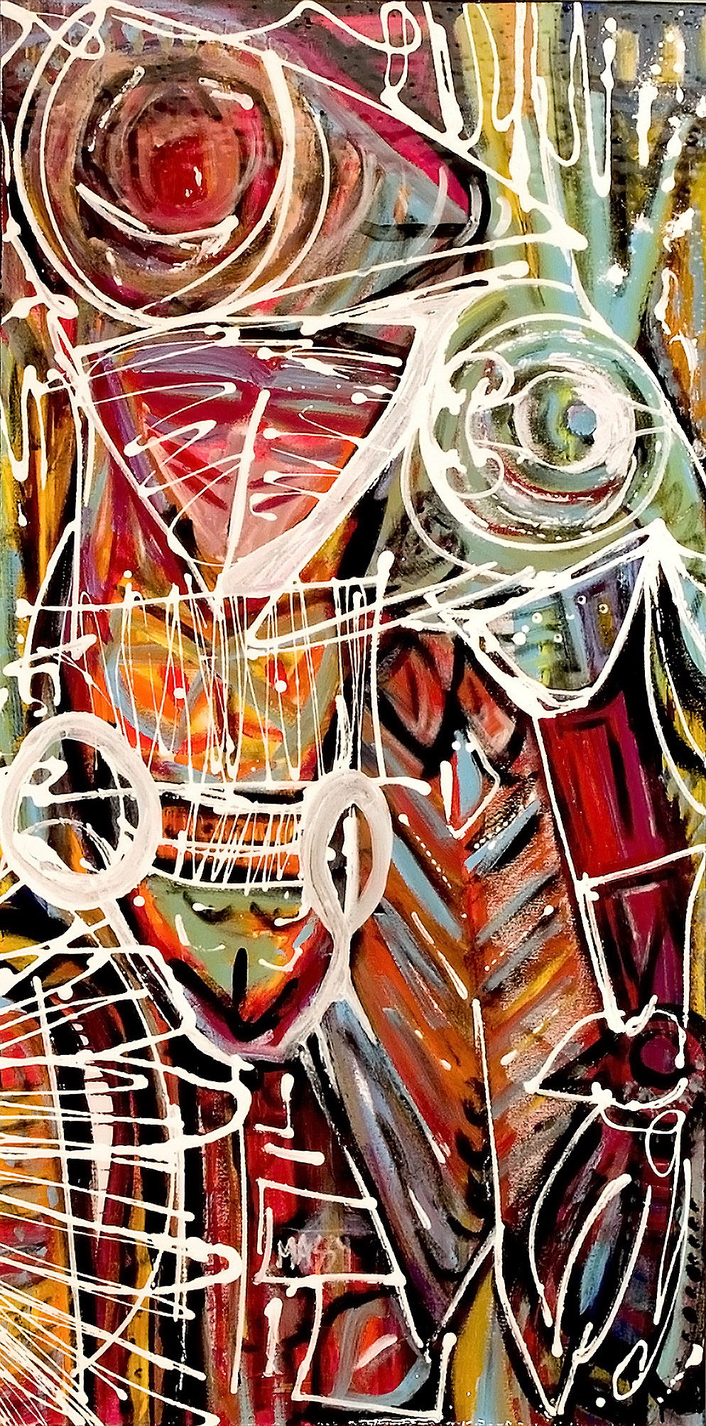 Charlie Parker In Birdland - 48"x24" -Mixed media on canvas + Resin