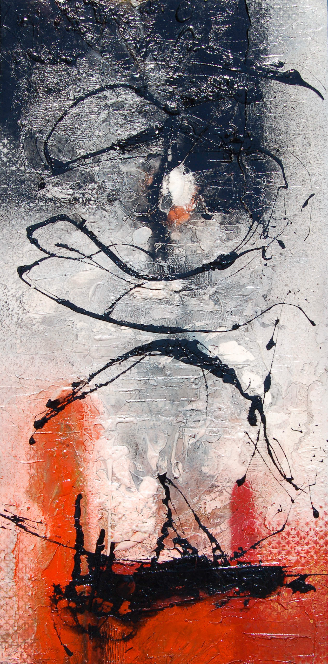 The Silence - 72"x36" - Mixed media on canvas